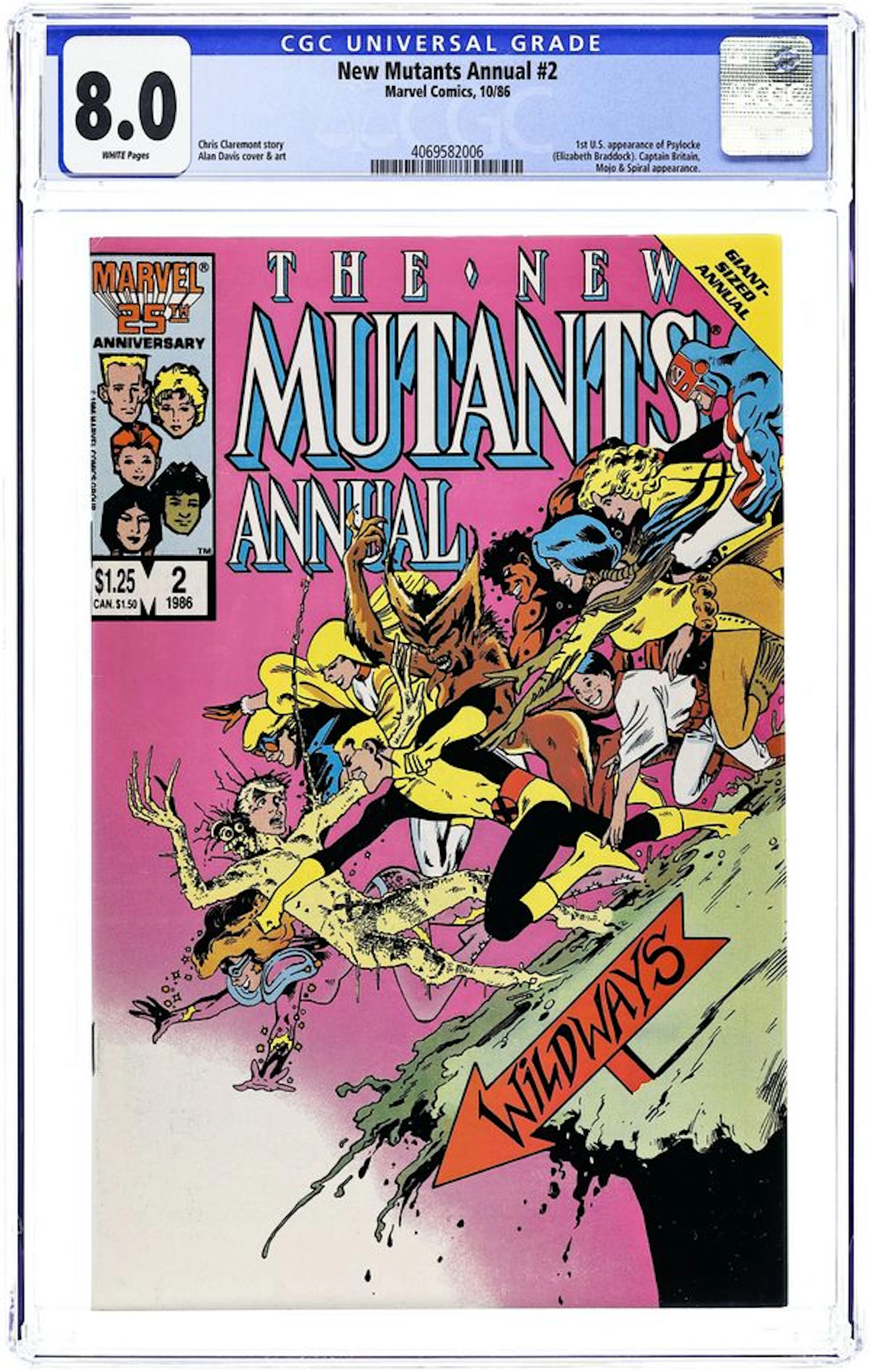 New Mutants (1983 1st Series) Annual 2D CGC 8.0