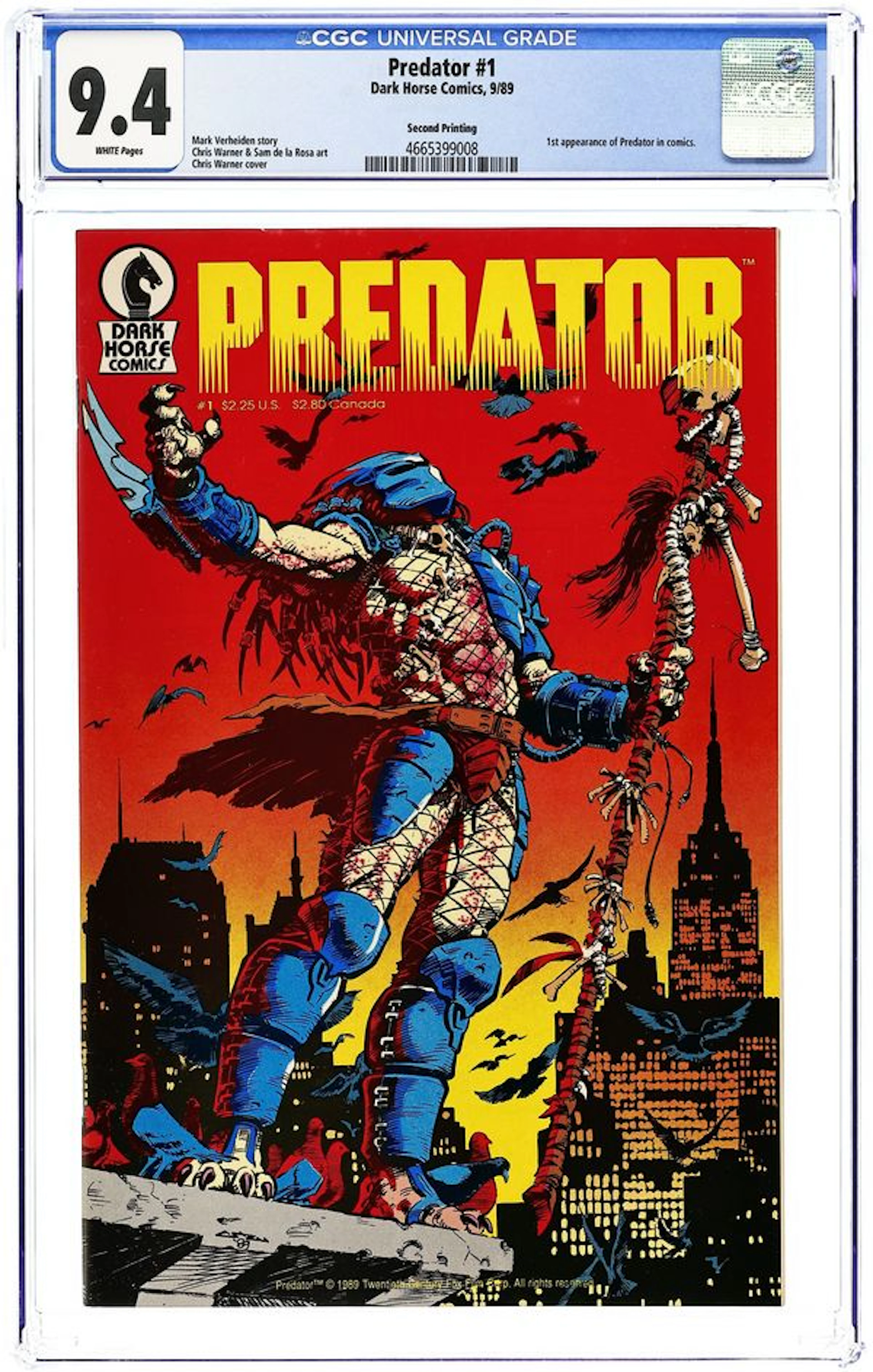 Predator (1989) 1REP.2ND CGC 9.4