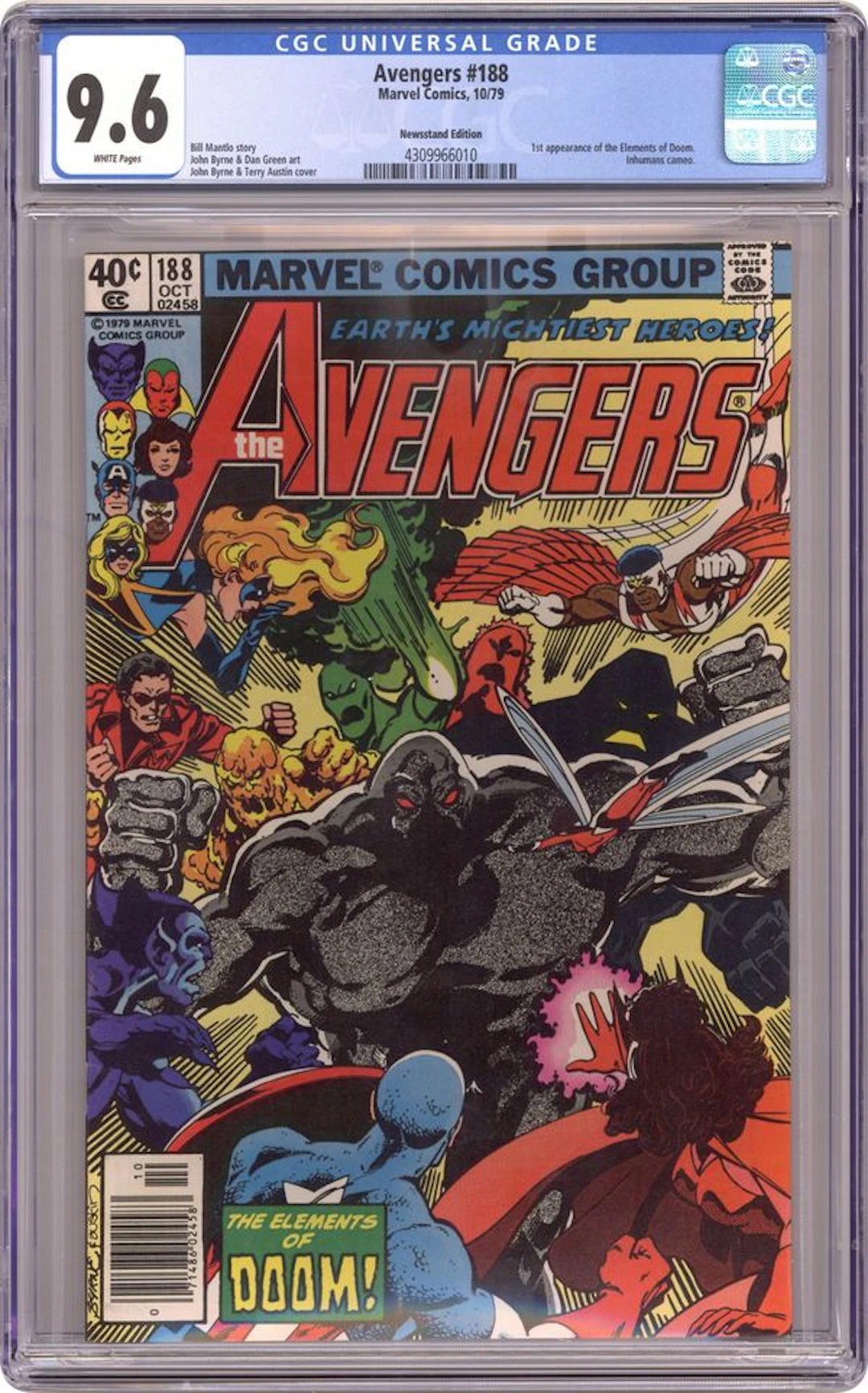 Avengers (1963 1st Series) 188N CGC 9.6