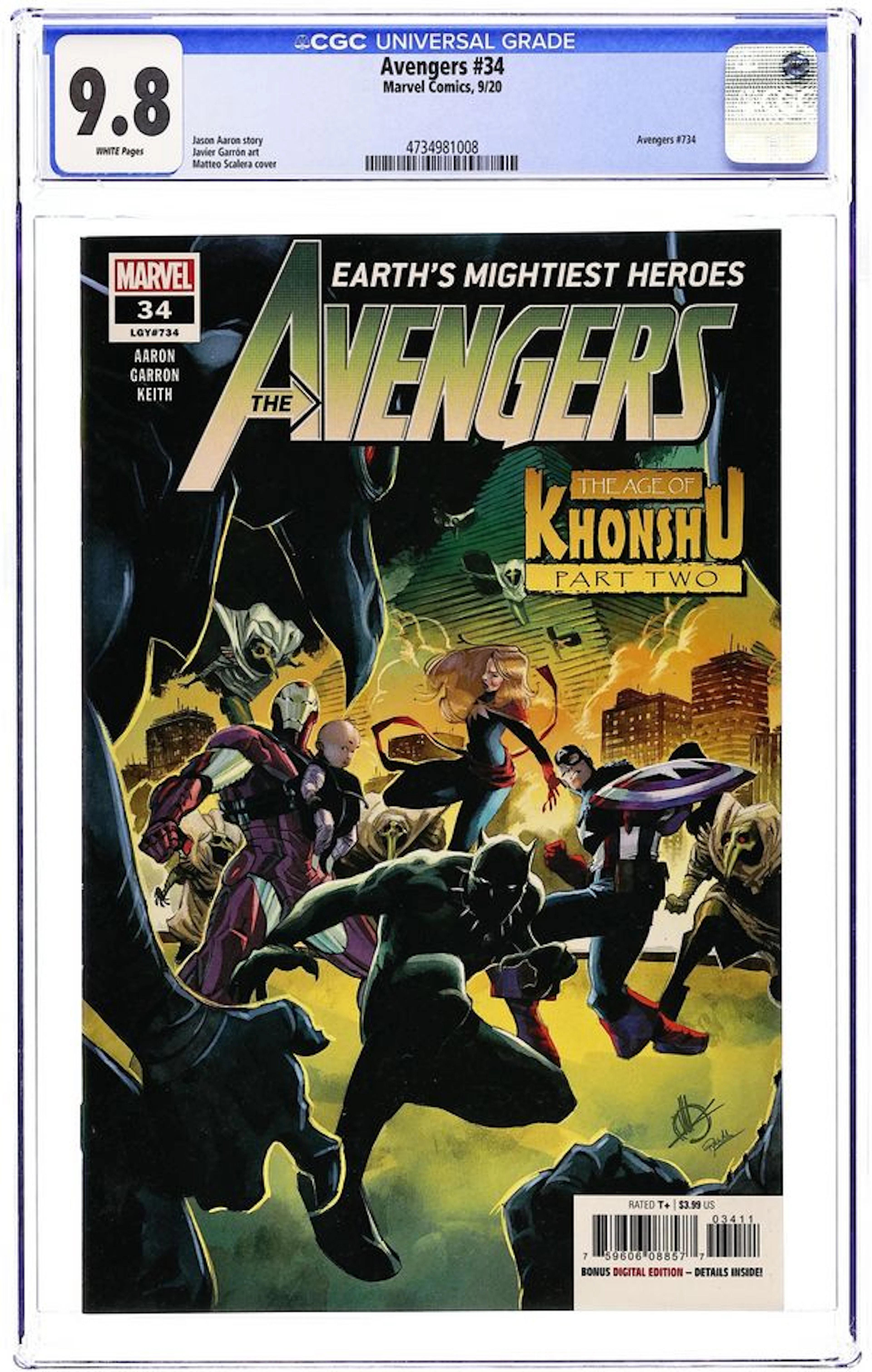 Avengers (2018 8th Series) 34A CGC 9.8