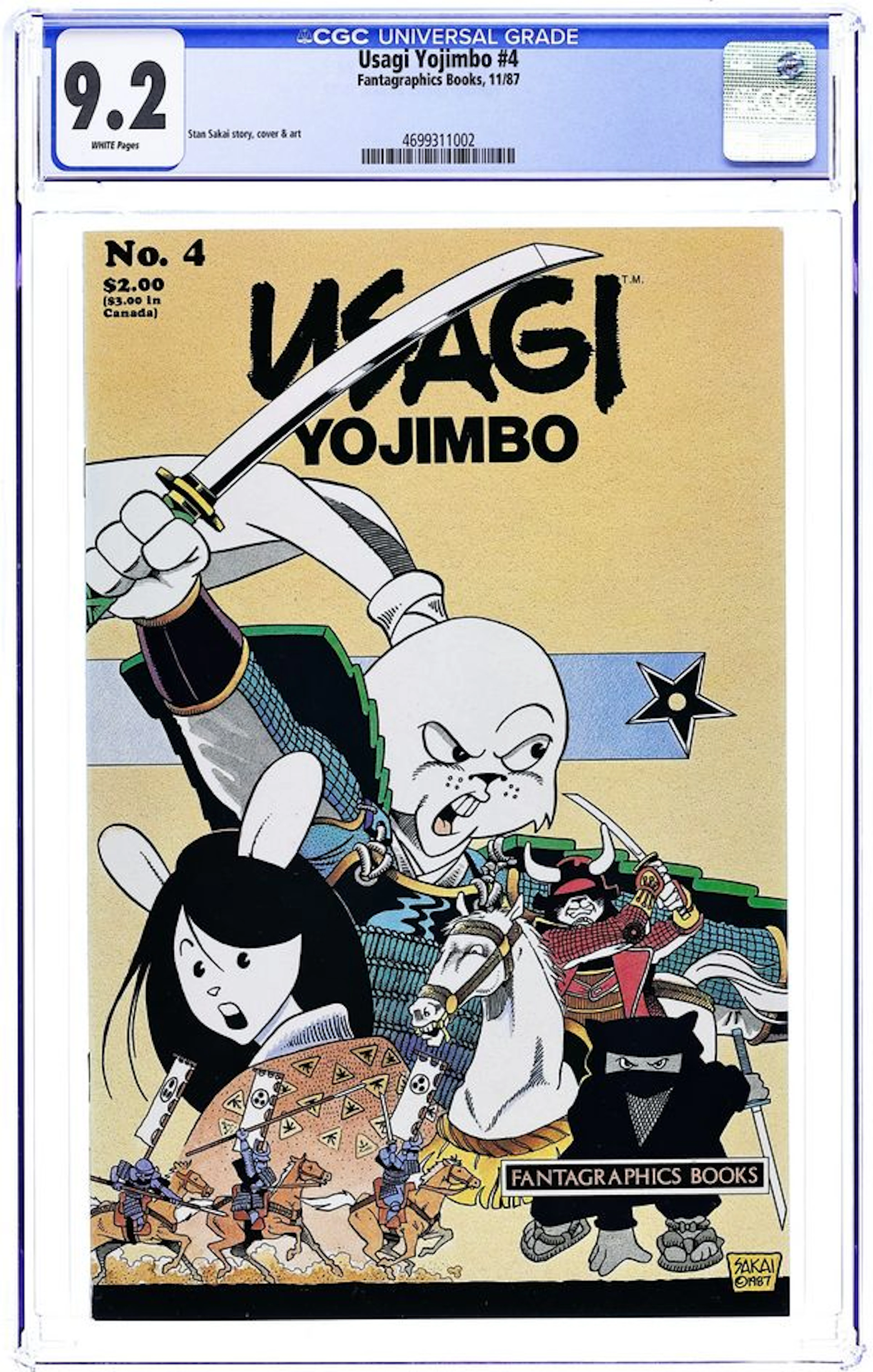 Usagi Yojimbo (1987 1st Series Fantagraphics) 4 CGC 9.2