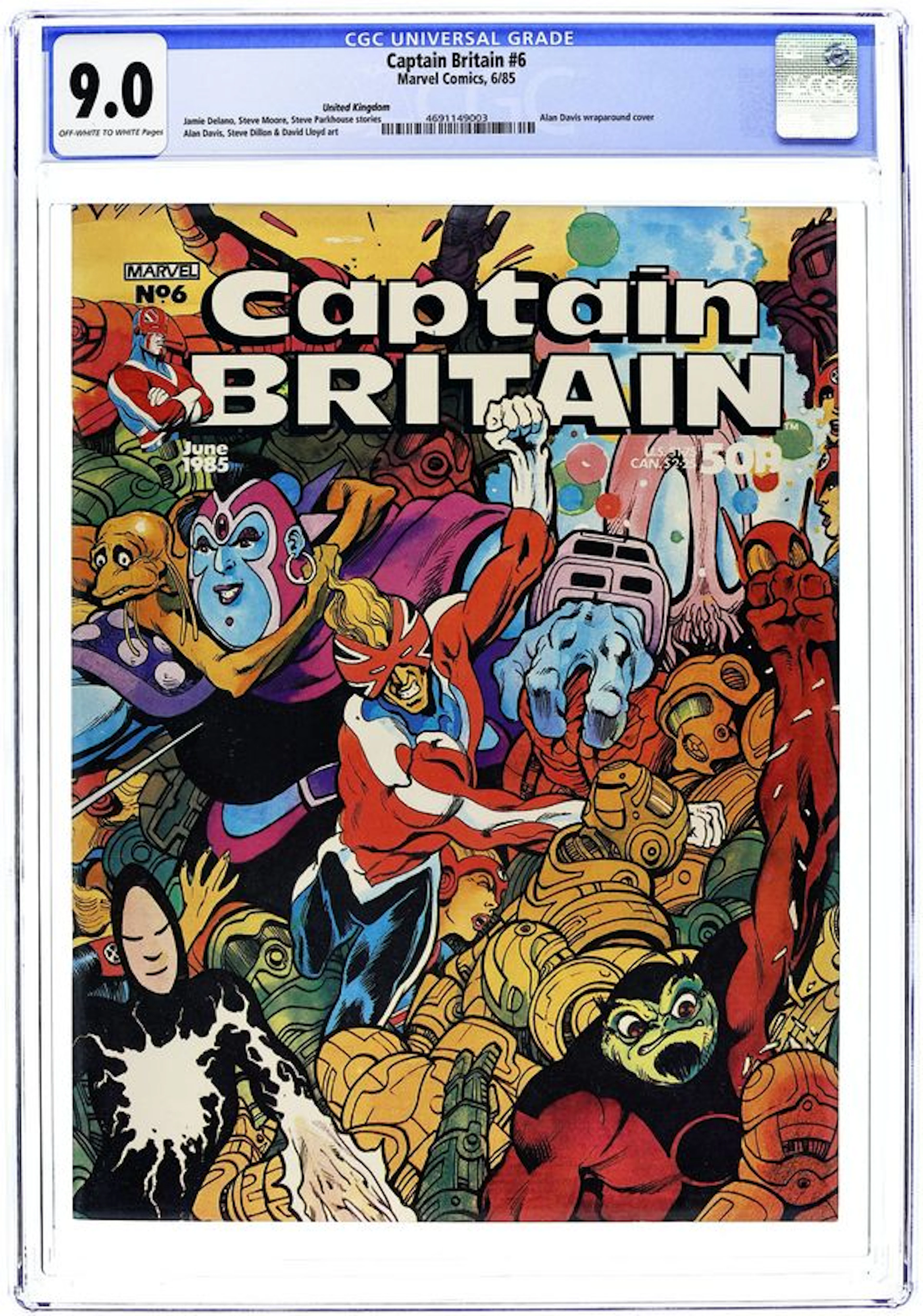 Captain Britain (UK 1985-1986 Marvel 2nd Series) 6 CGC 9.0
