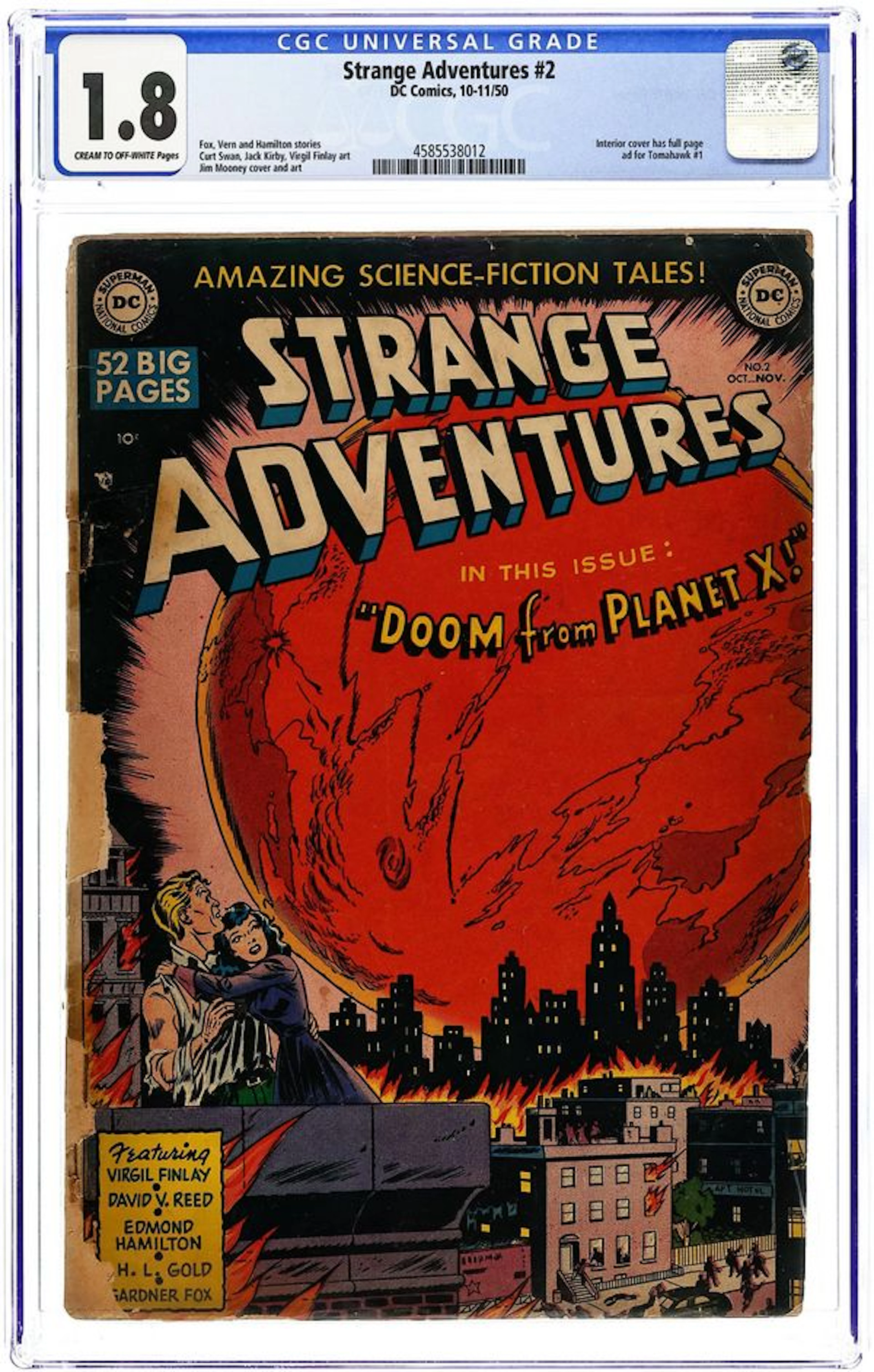 Strange Adventures (1950 1st Series) 2 CGC 1.8