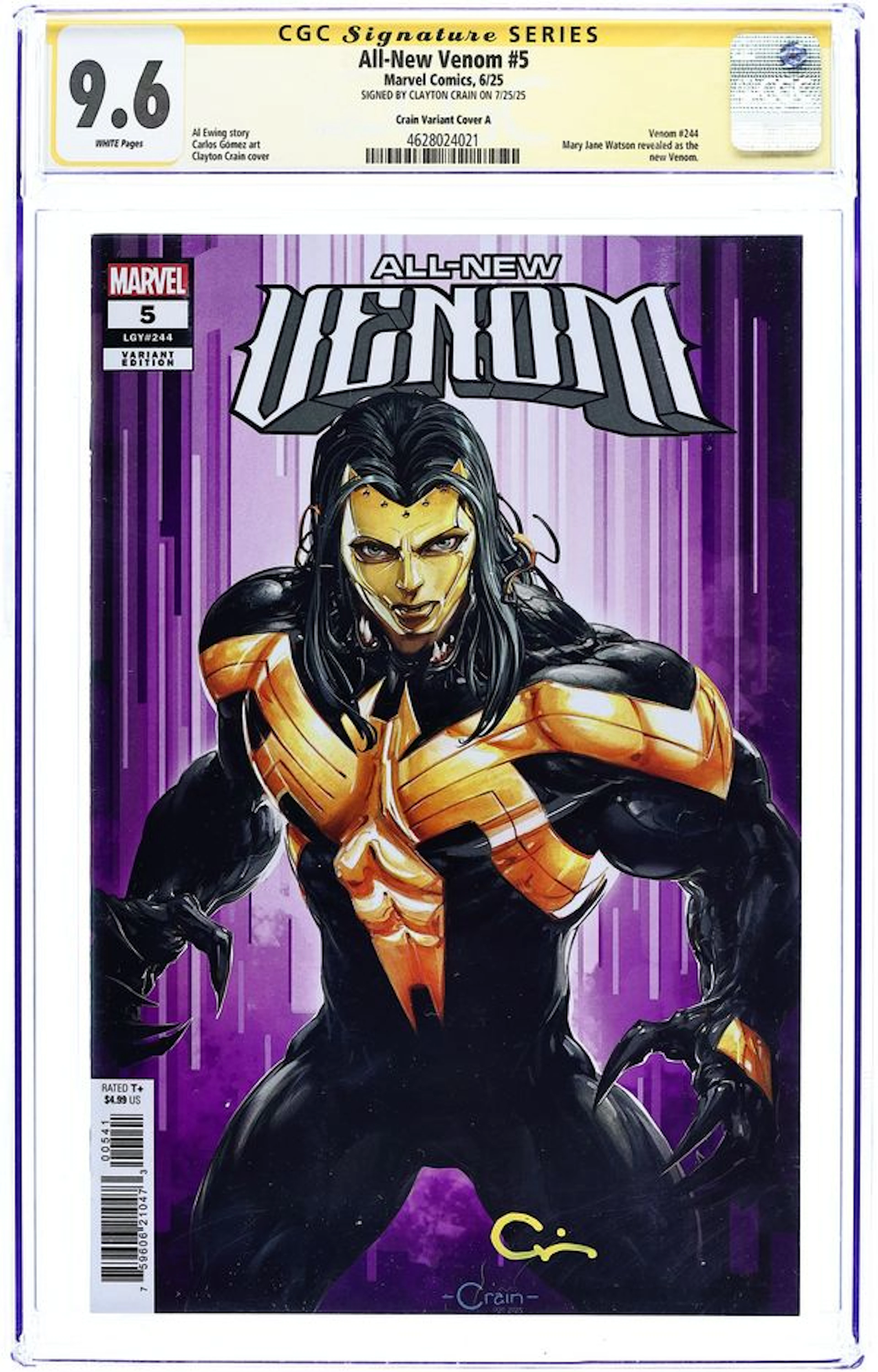 All-New Venom (2024 Marvel) 5D CGC 9.6 SS Crain