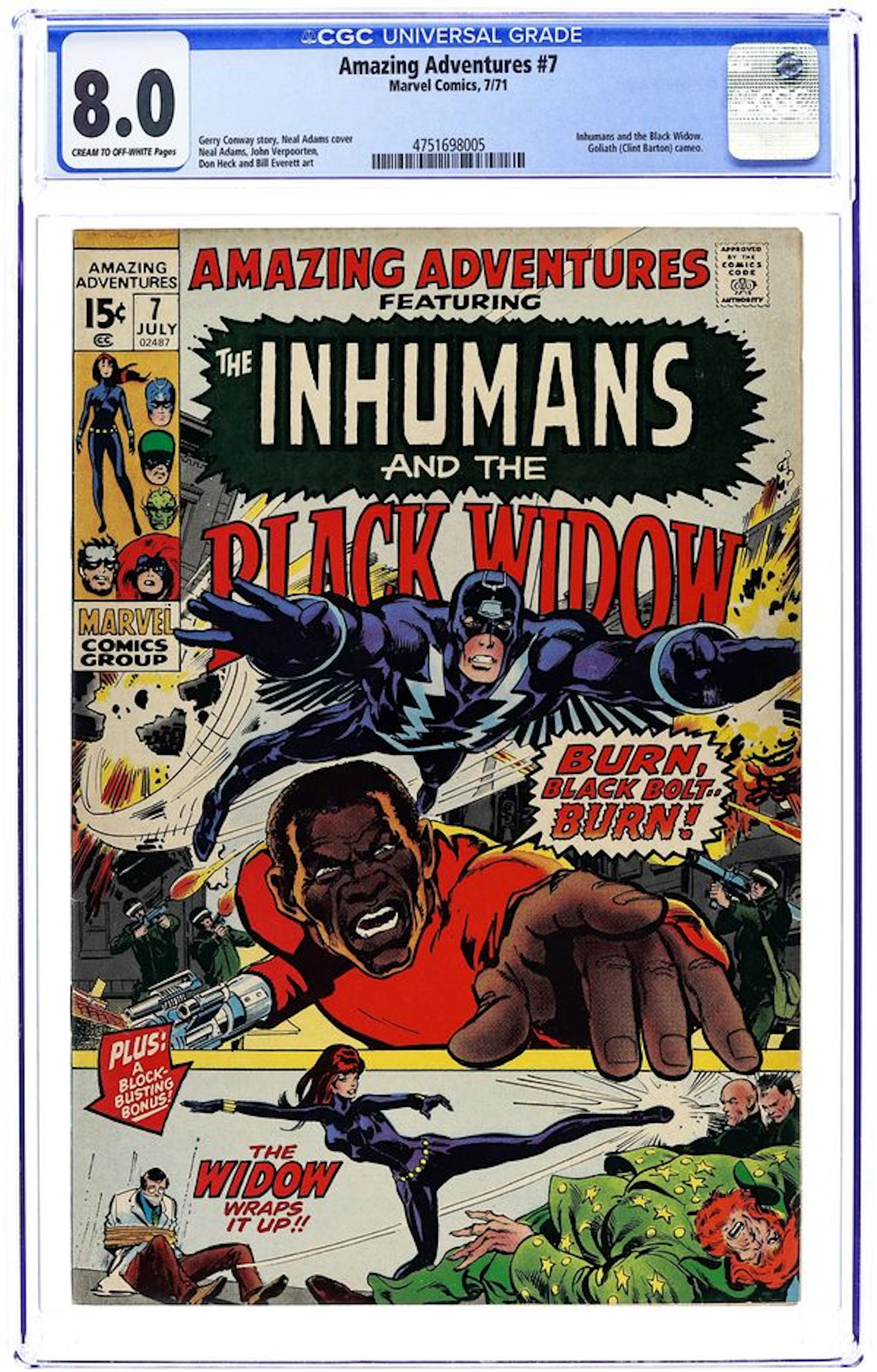 Amazing Adventures (1970 2nd Series) 7 CGC 8.0