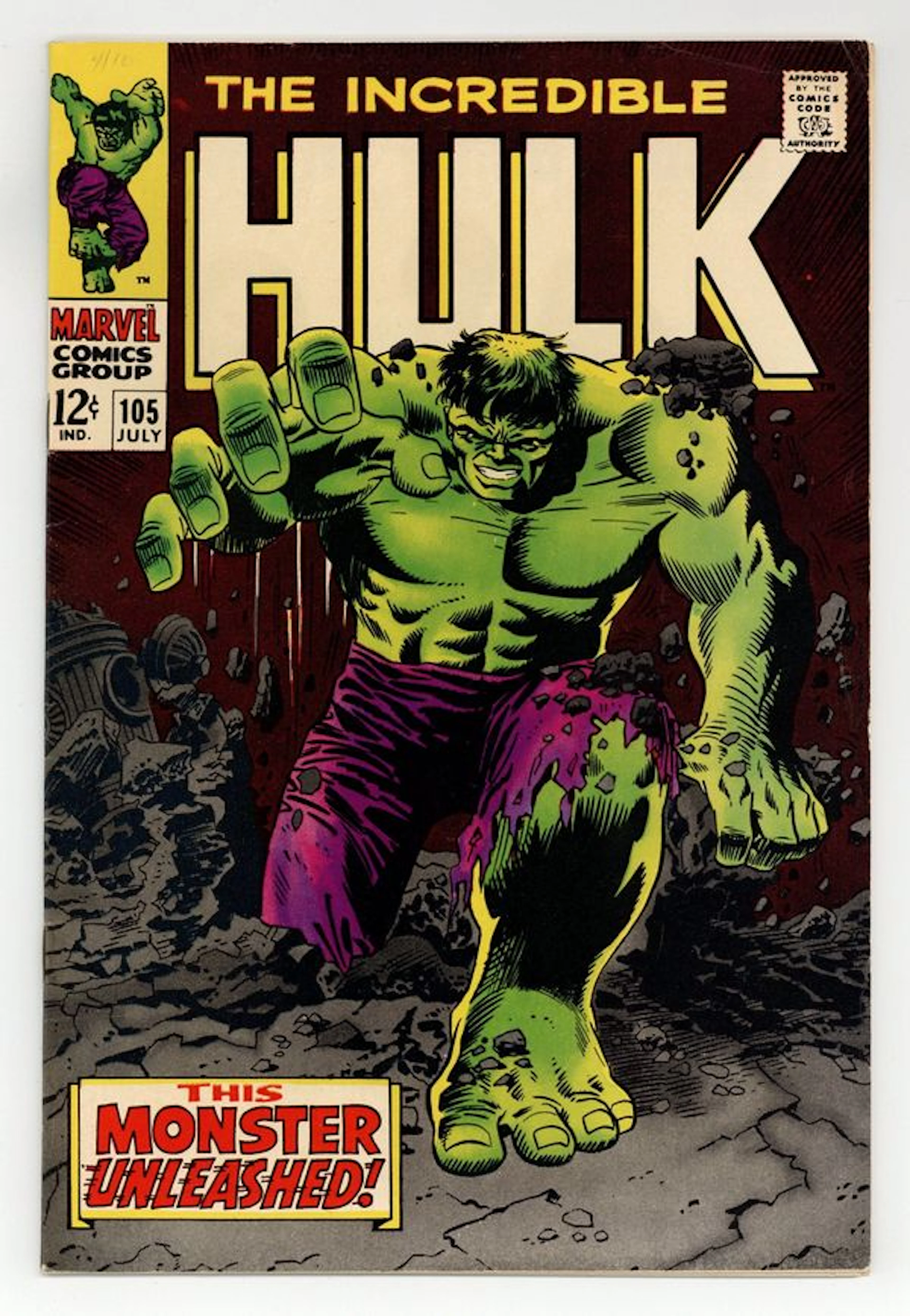 Incredible Hulk (1962 Marvel 1st Series) 105 FN+ 6.5
