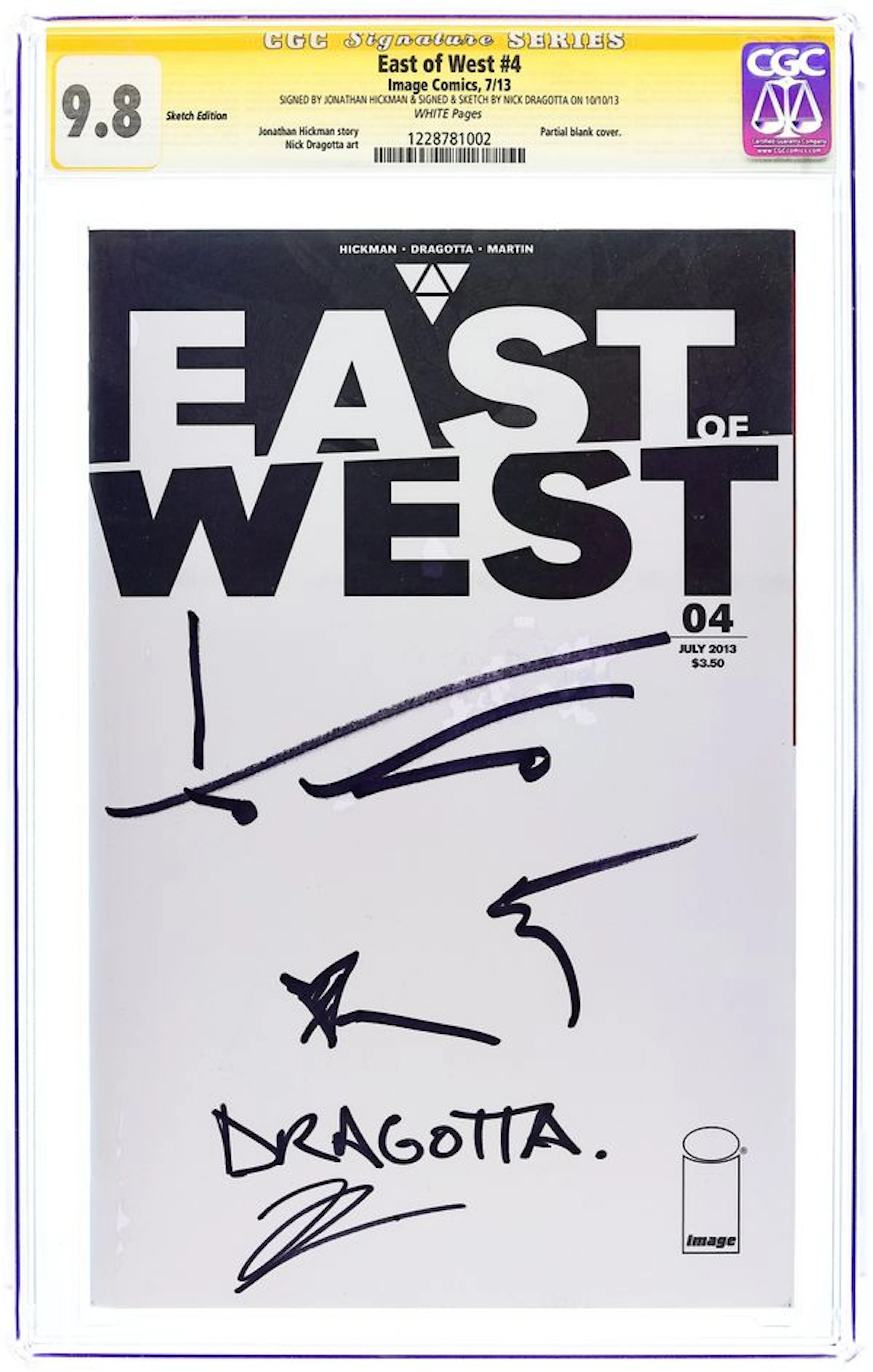 East of West (2013 Image) 4B CGC 9.8 SS Hickman/Dragotta