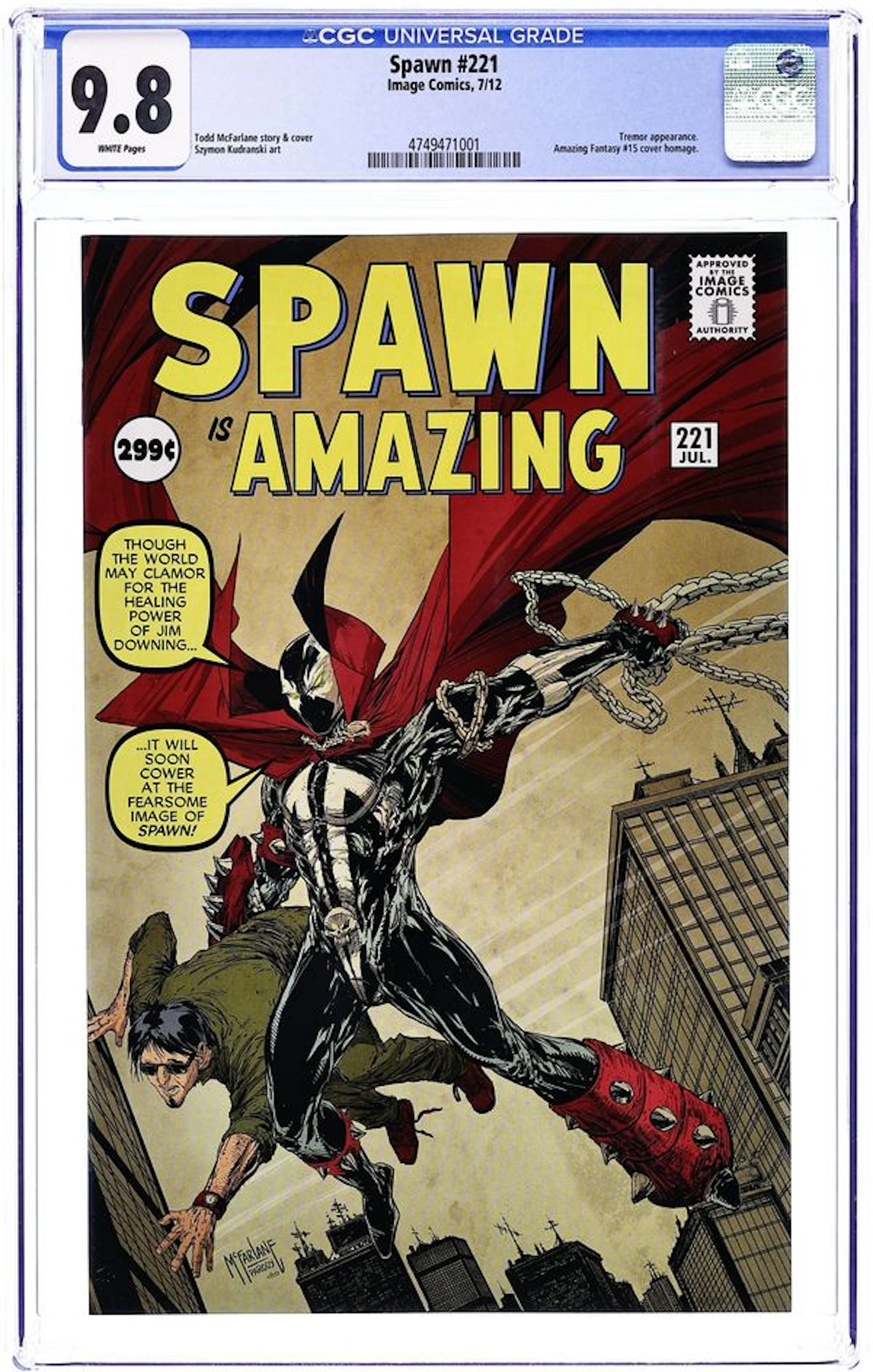 Spawn (1992 Image) 221A CGC 9.8