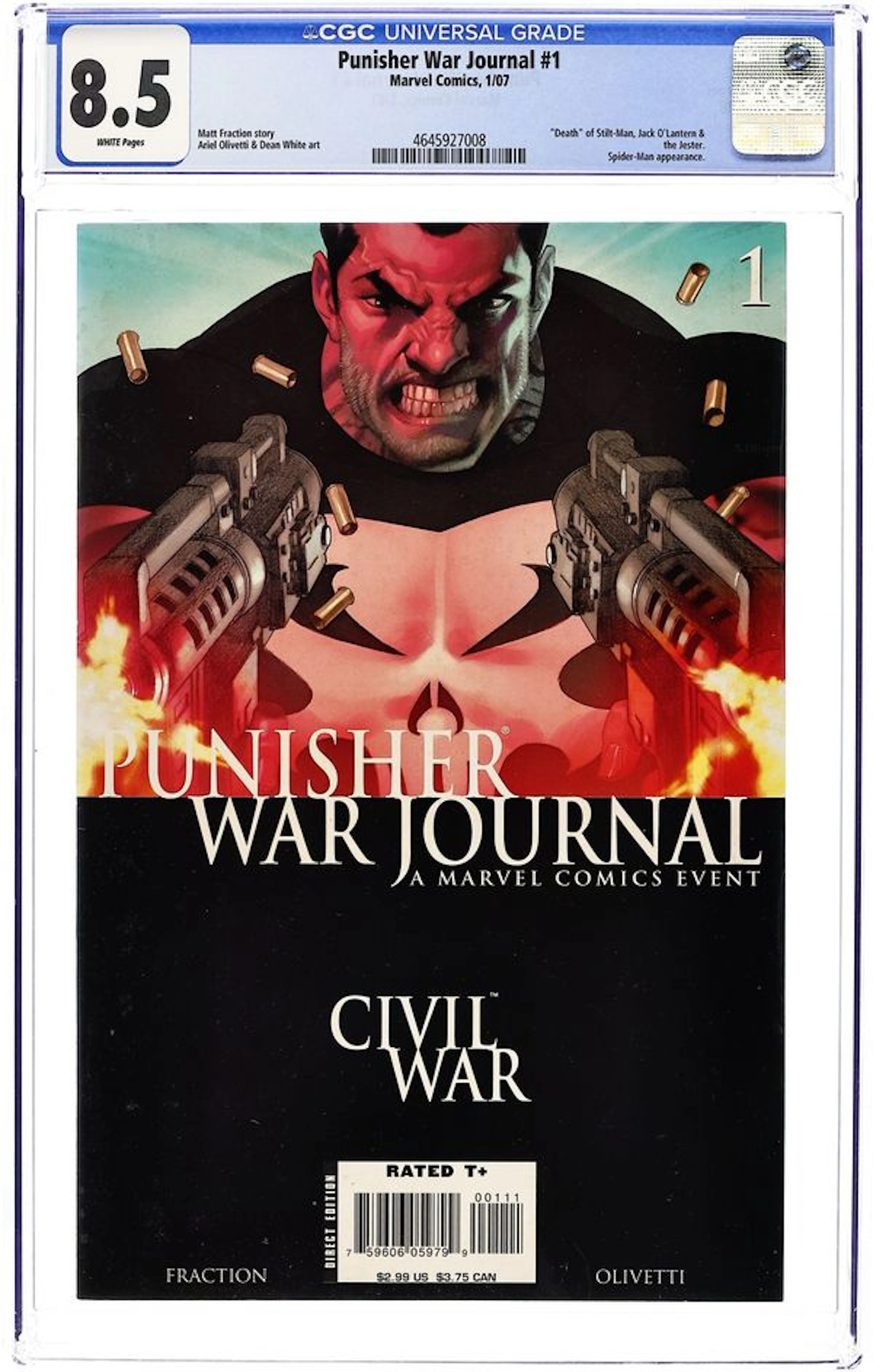 Punisher War Journal (2006 2nd Series) 1A CGC 8.5