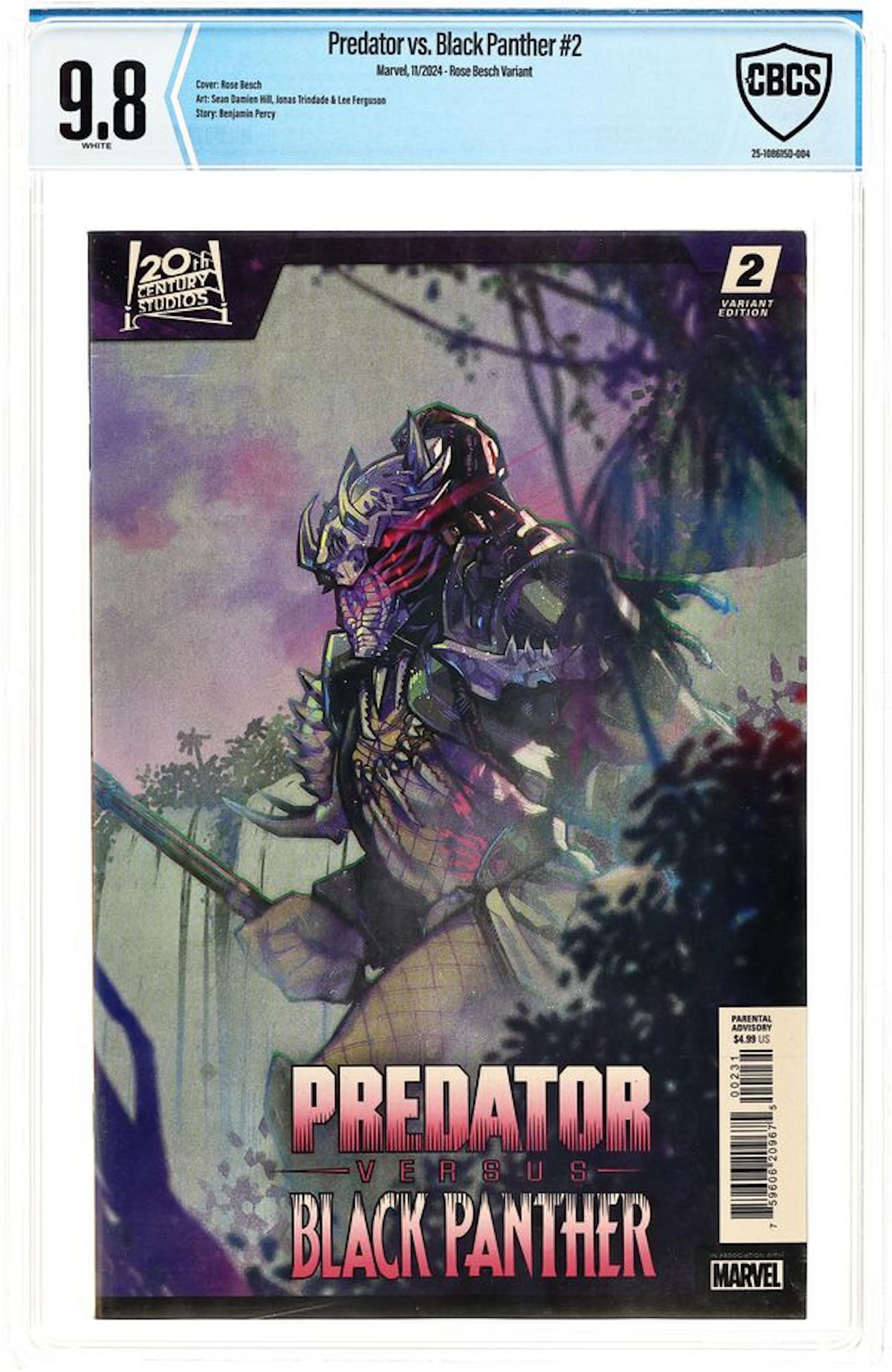 Predator vs. Black Panther (2024 Marvel) 2C CBCS 9.8