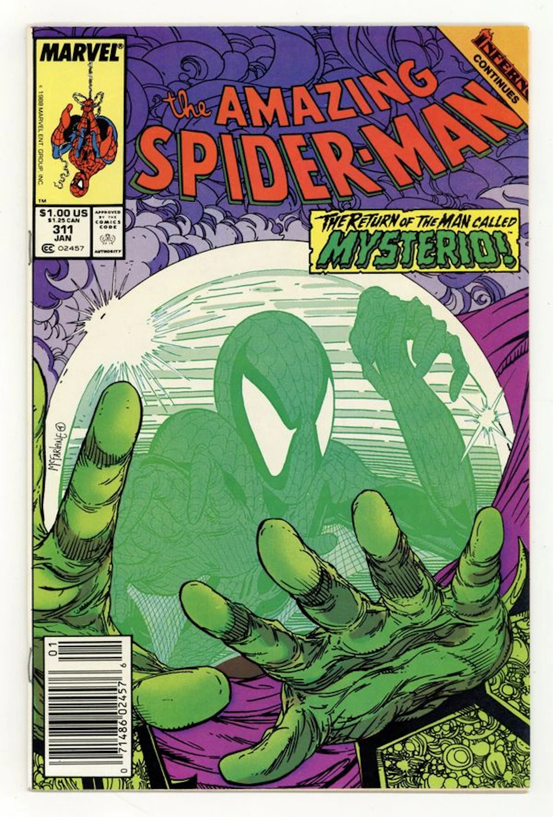 Amazing Spider-Man (1963 1st Series) 311N VF- 7.5