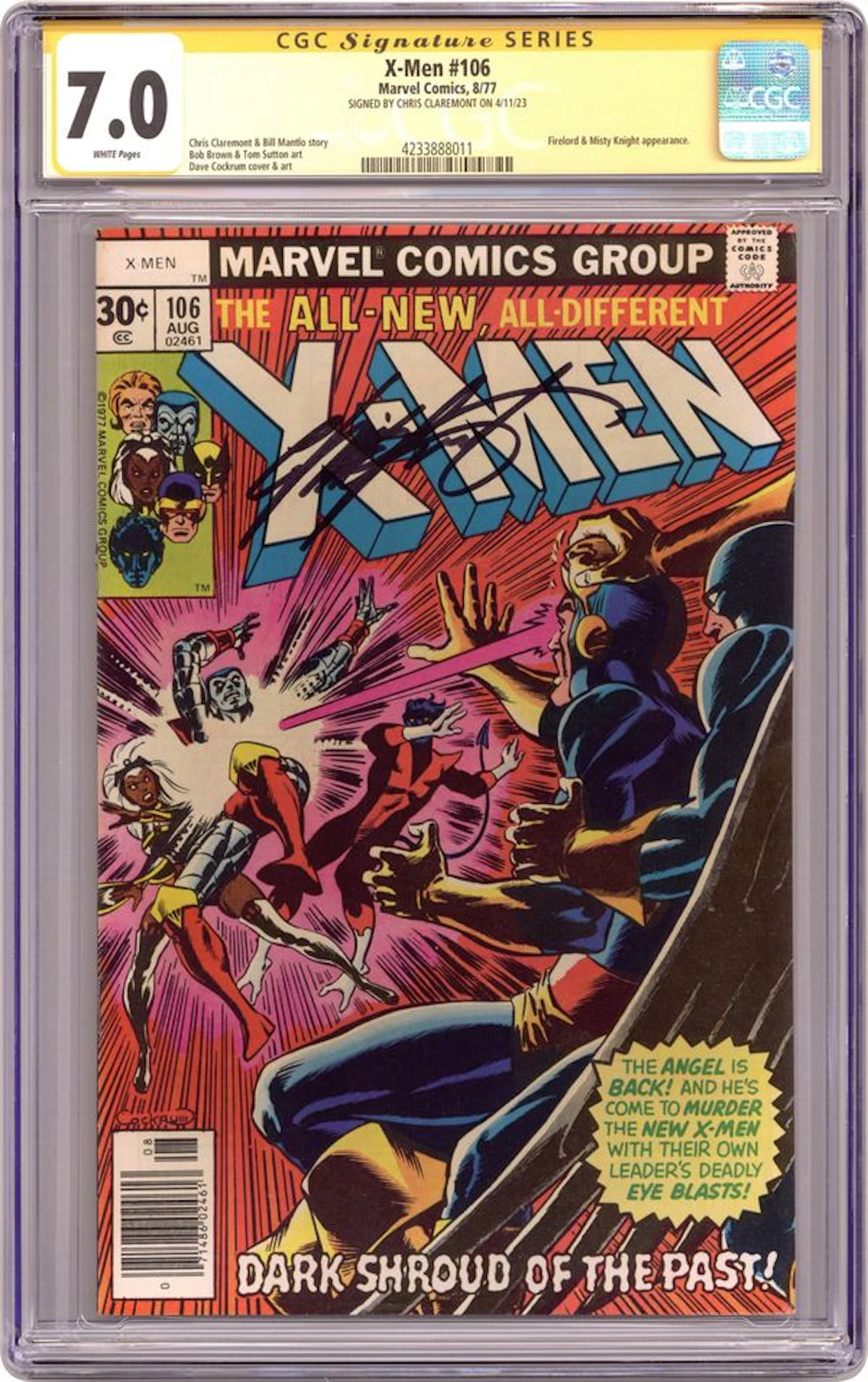 Uncanny X-Men (1963 1st Series) 106 CGC 7.0 SS Claremont