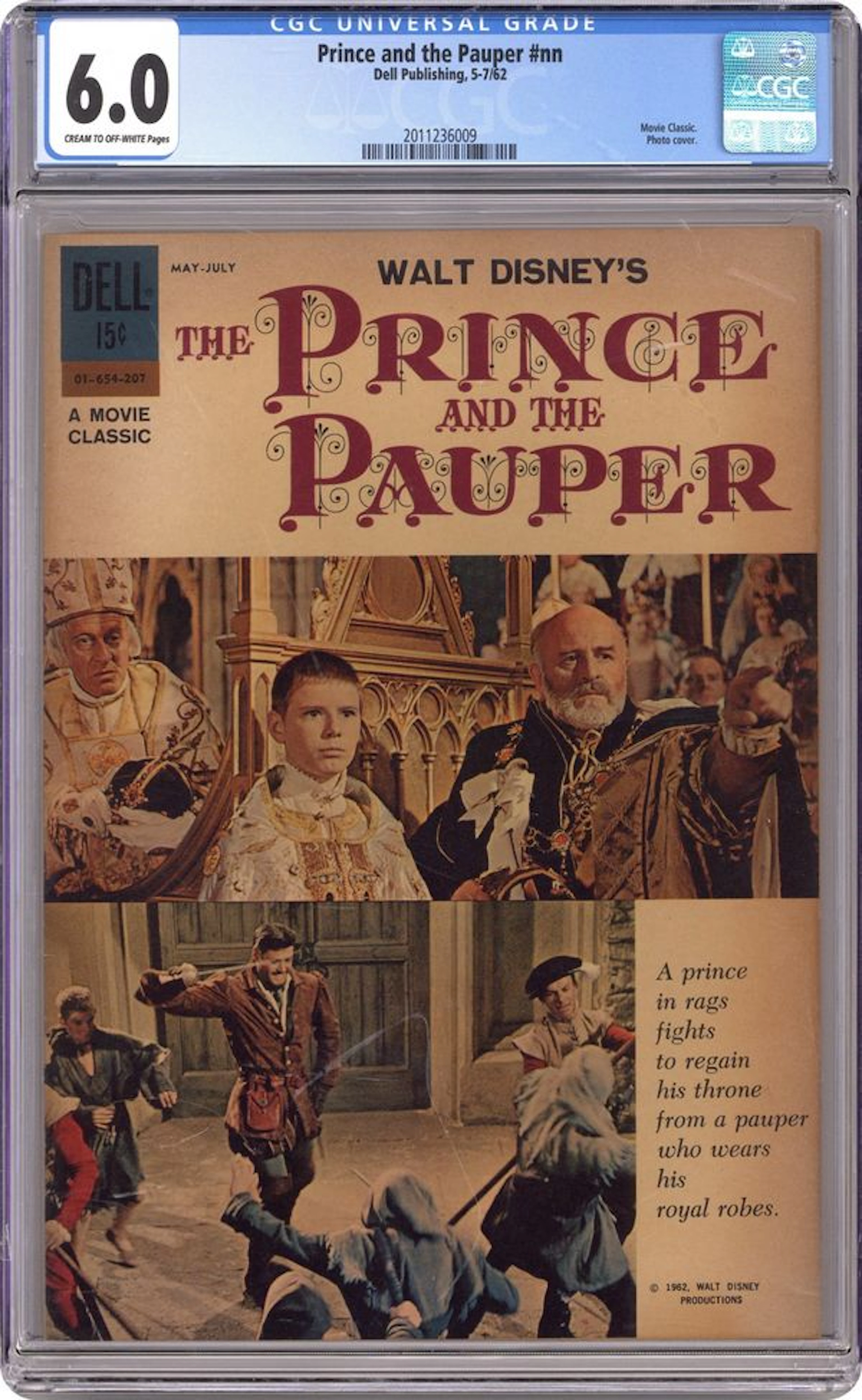 Prince and the Pauper (1962 Dell) Movie Classics 207 CGC 6.0