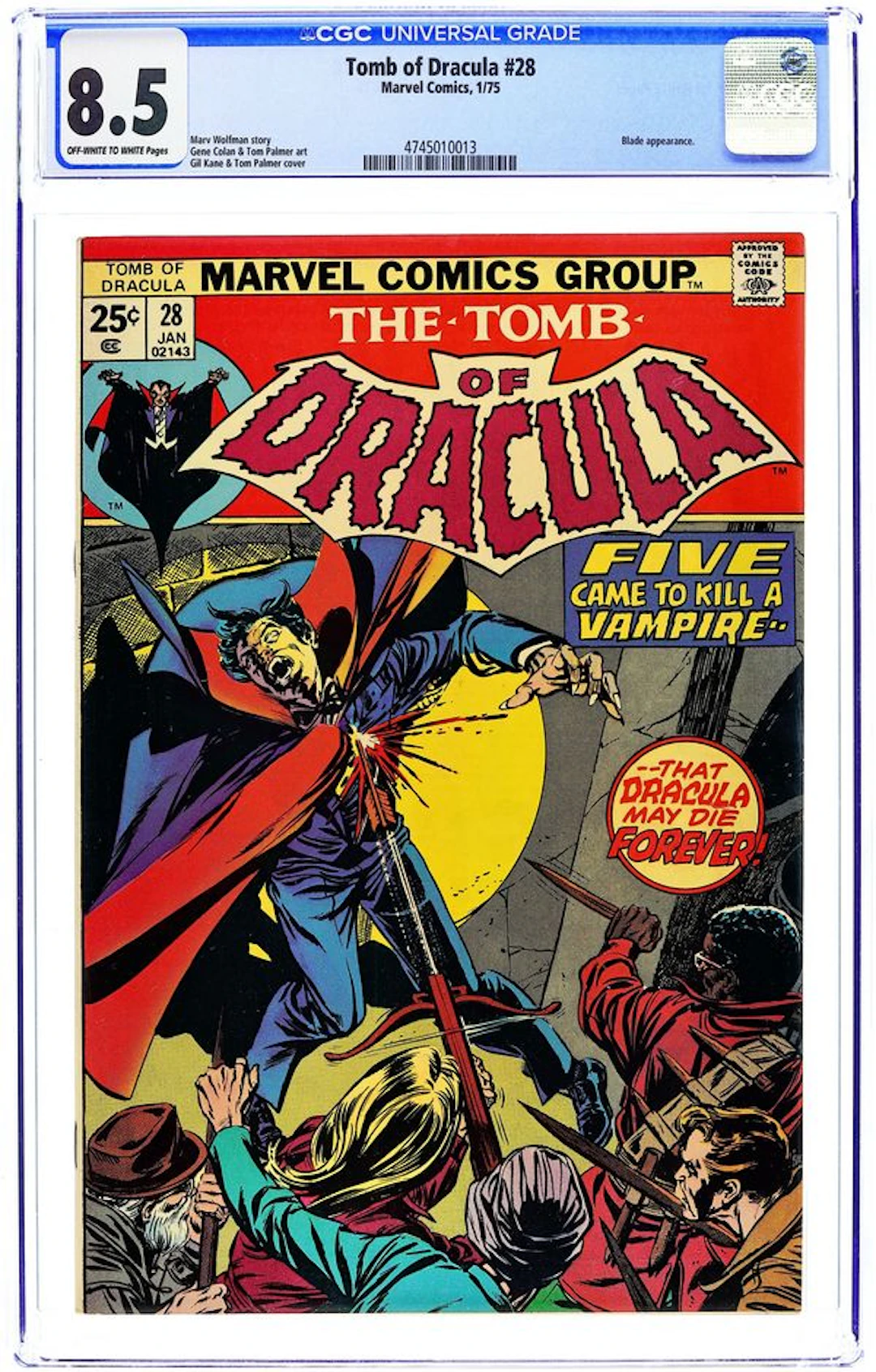 Tomb of Dracula (1972 1st Series) 28 CGC 8.5