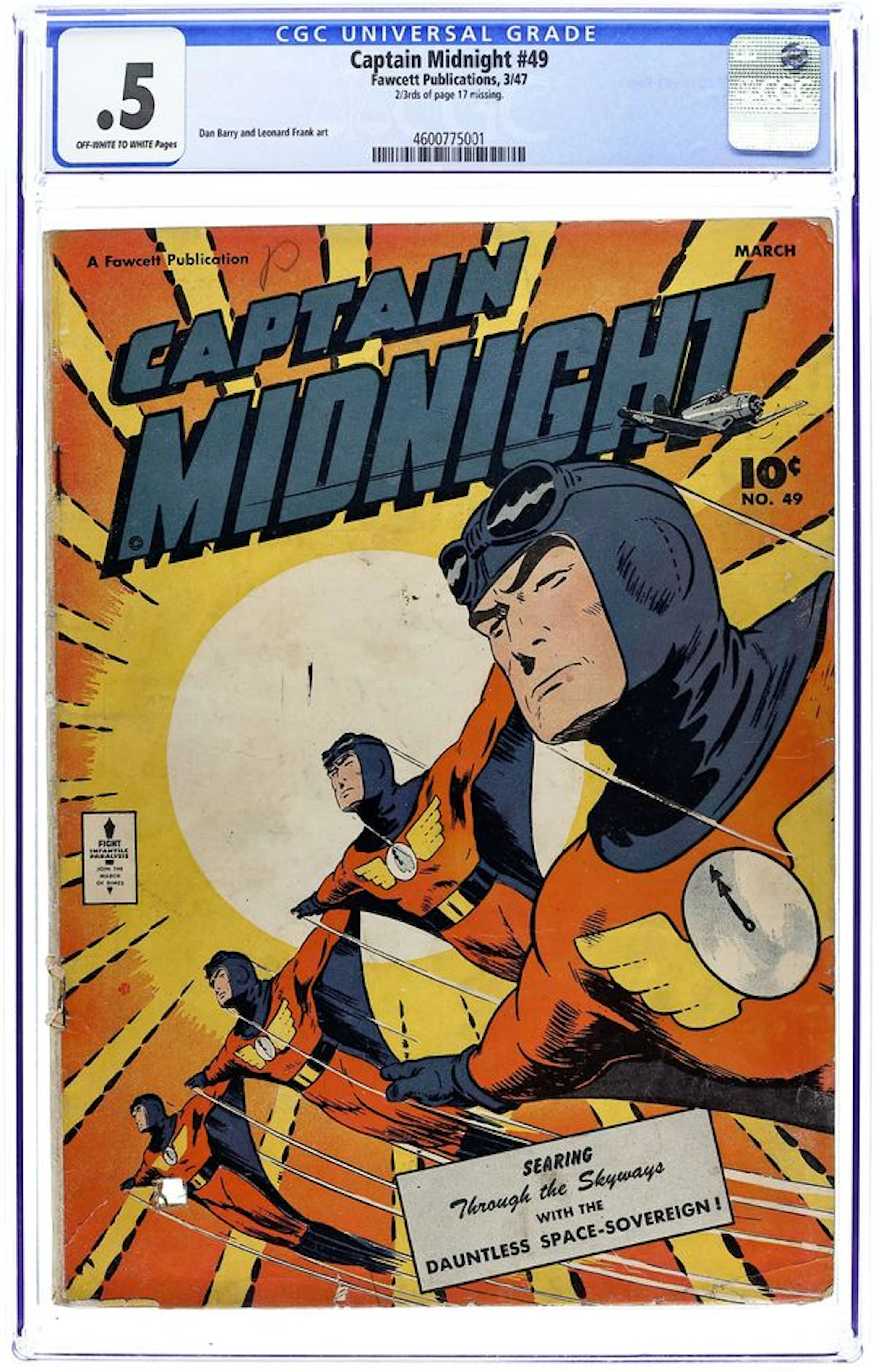 Captain Midnight (1942-1948 Fawcett) 49 CGC 0.5