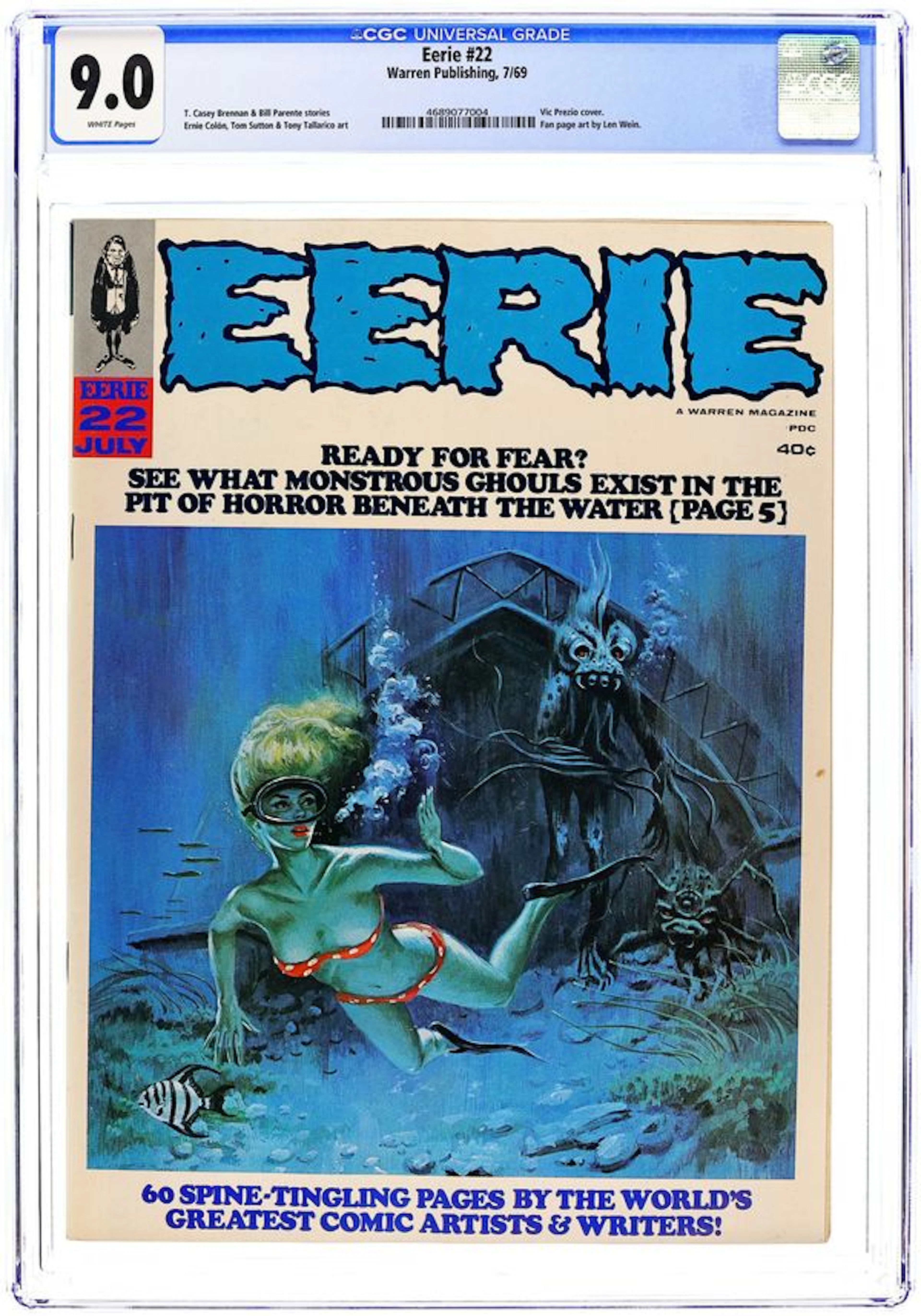 Eerie (1966 Warren Magazine) 22 CGC 9.0