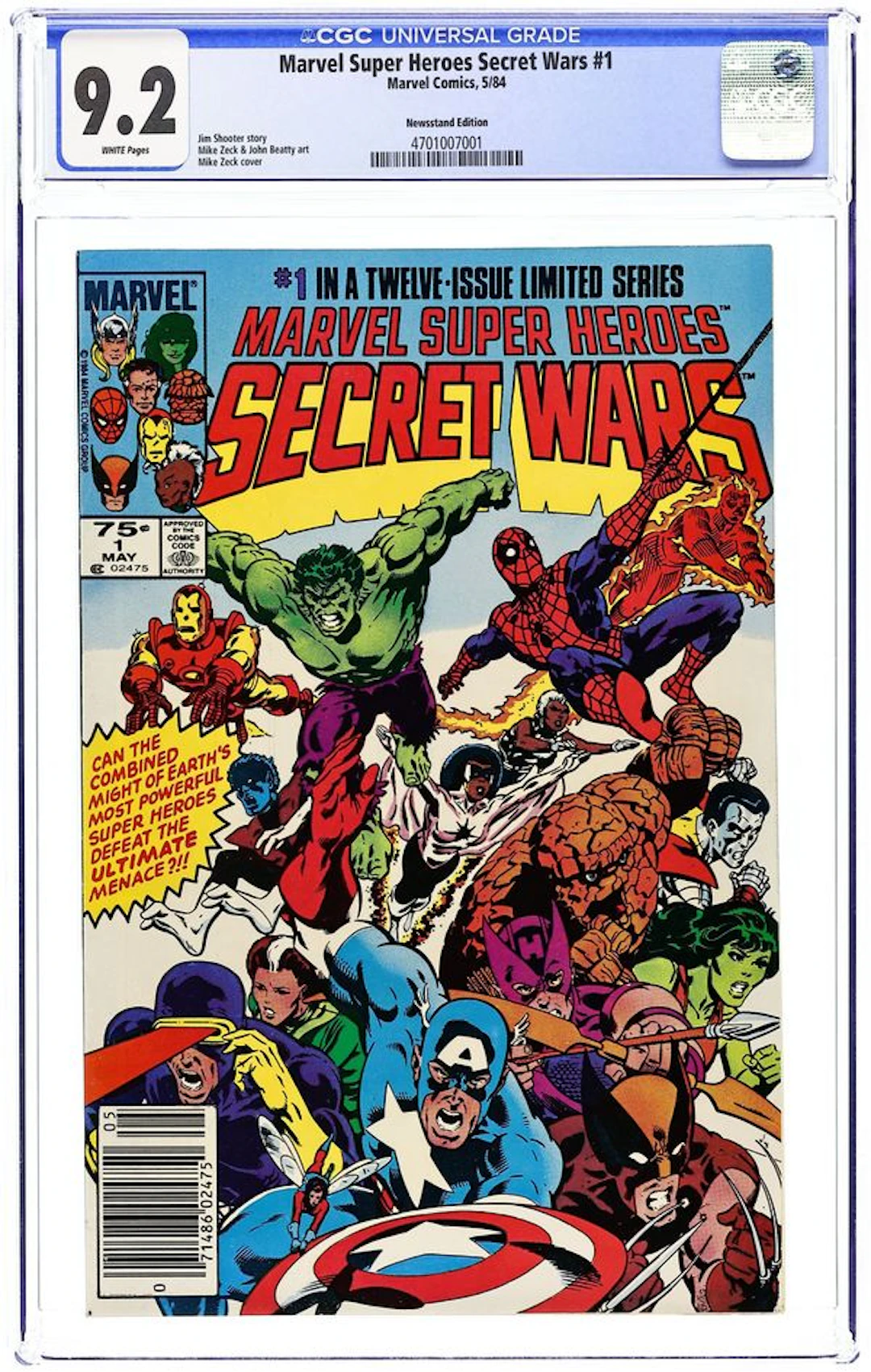 Marvel Super Heroes Secret Wars (1984) 1N CGC 9.2