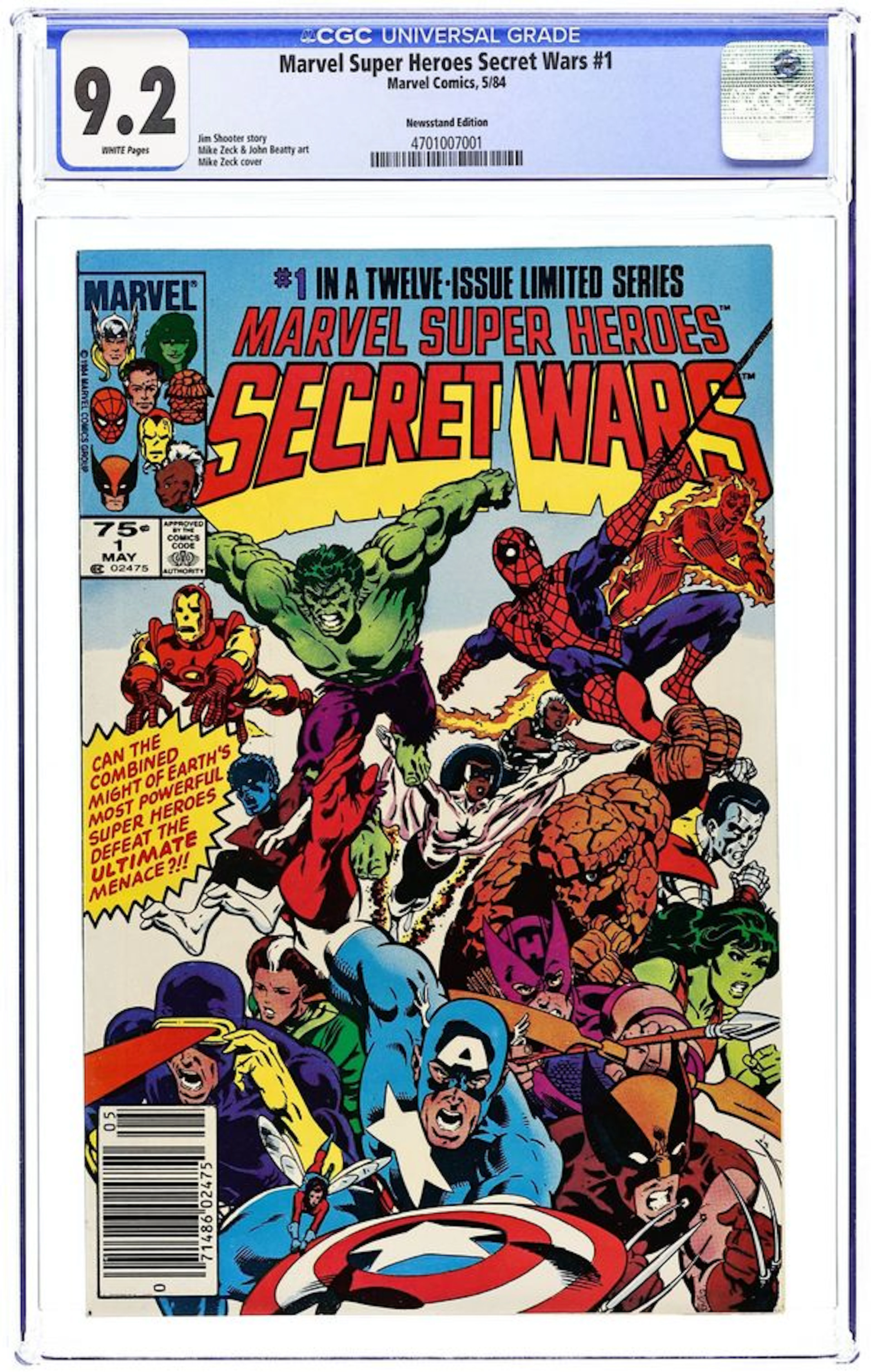 Marvel Super Heroes Secret Wars (1984) 1N CGC 9.2