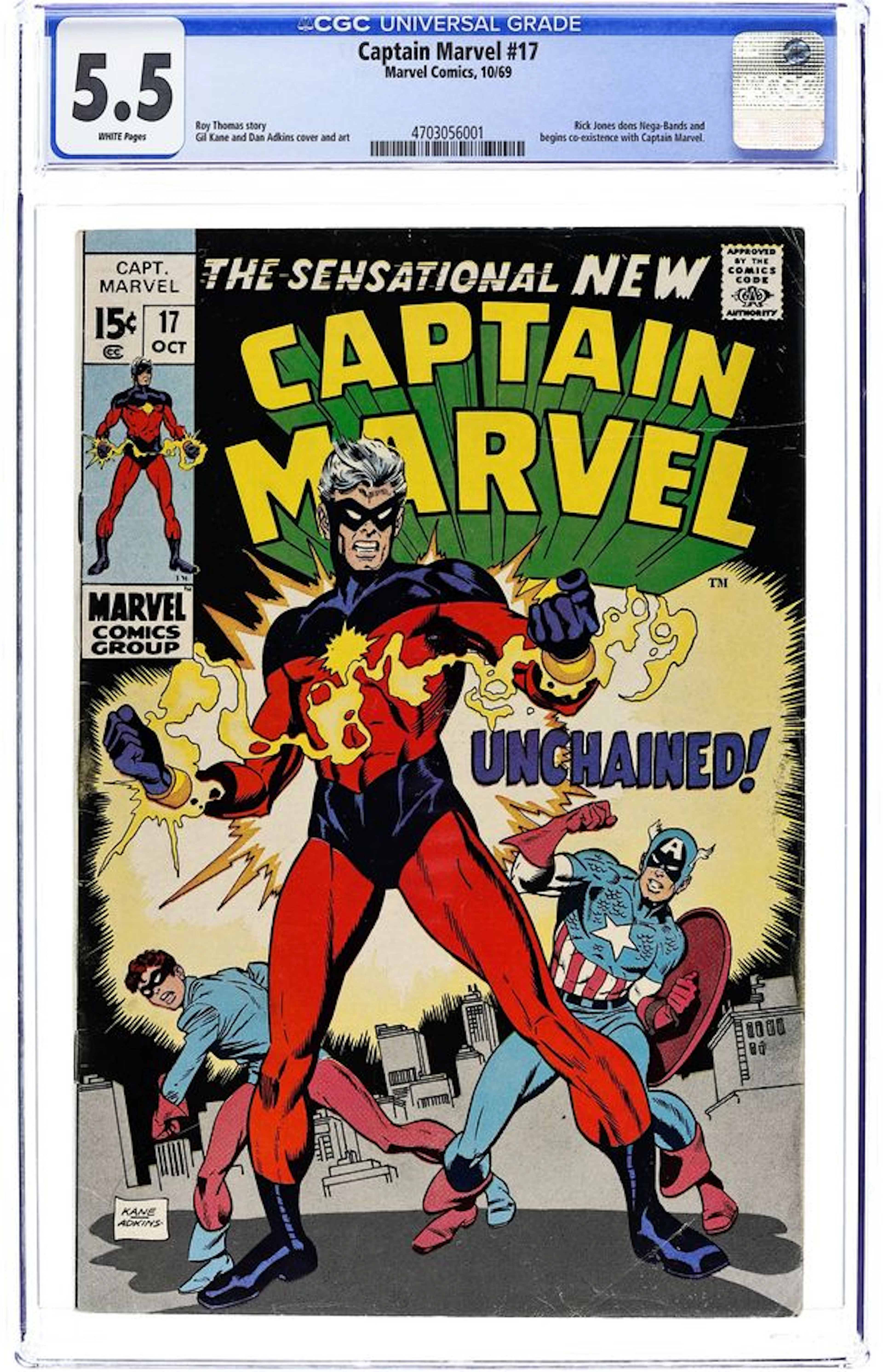 Captain Marvel (1968 1st Series Marvel) 17 CGC 5.5
