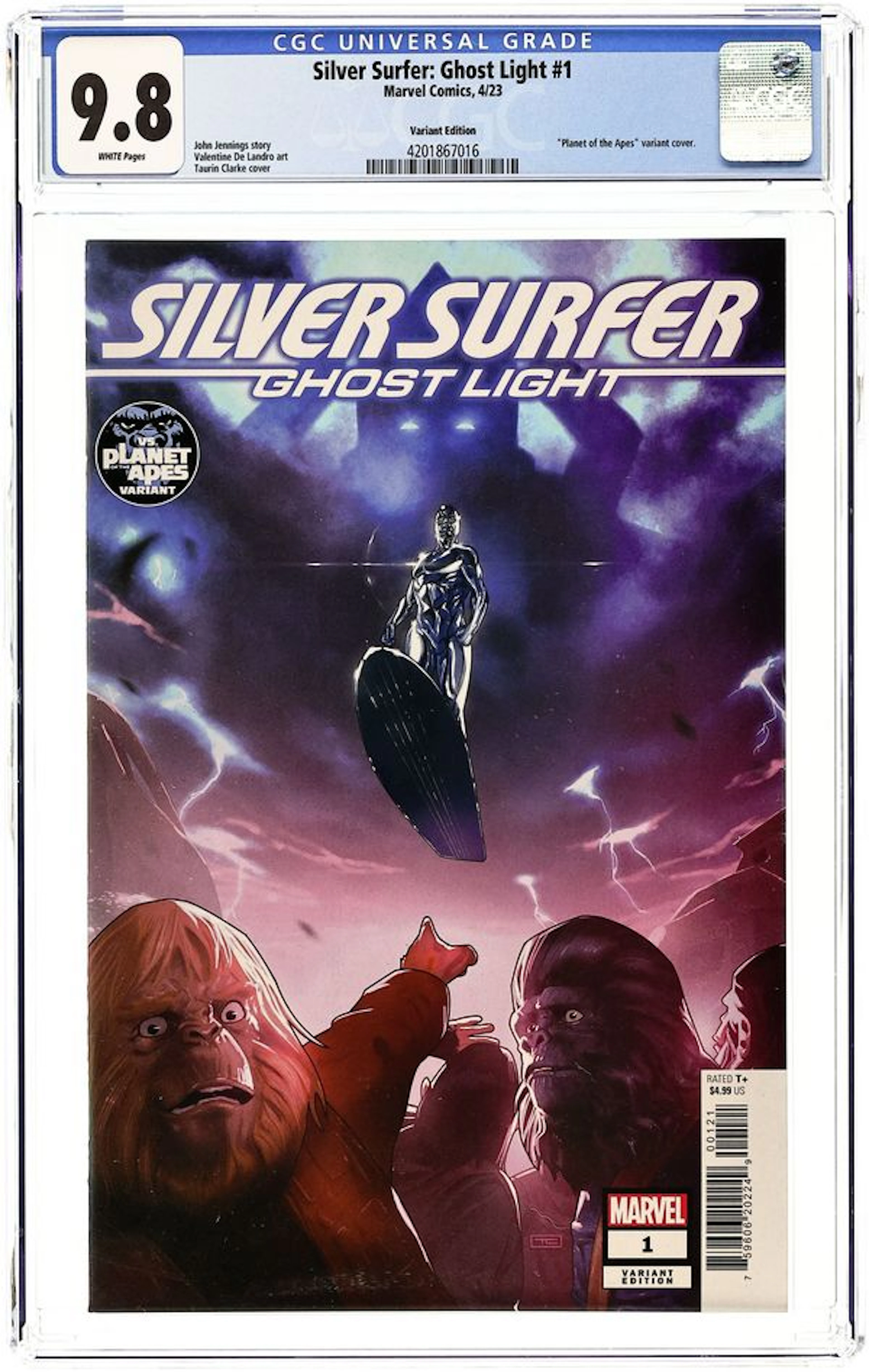 Silver Surfer Ghost Light (2023 Marvel) 1B CGC 9.8