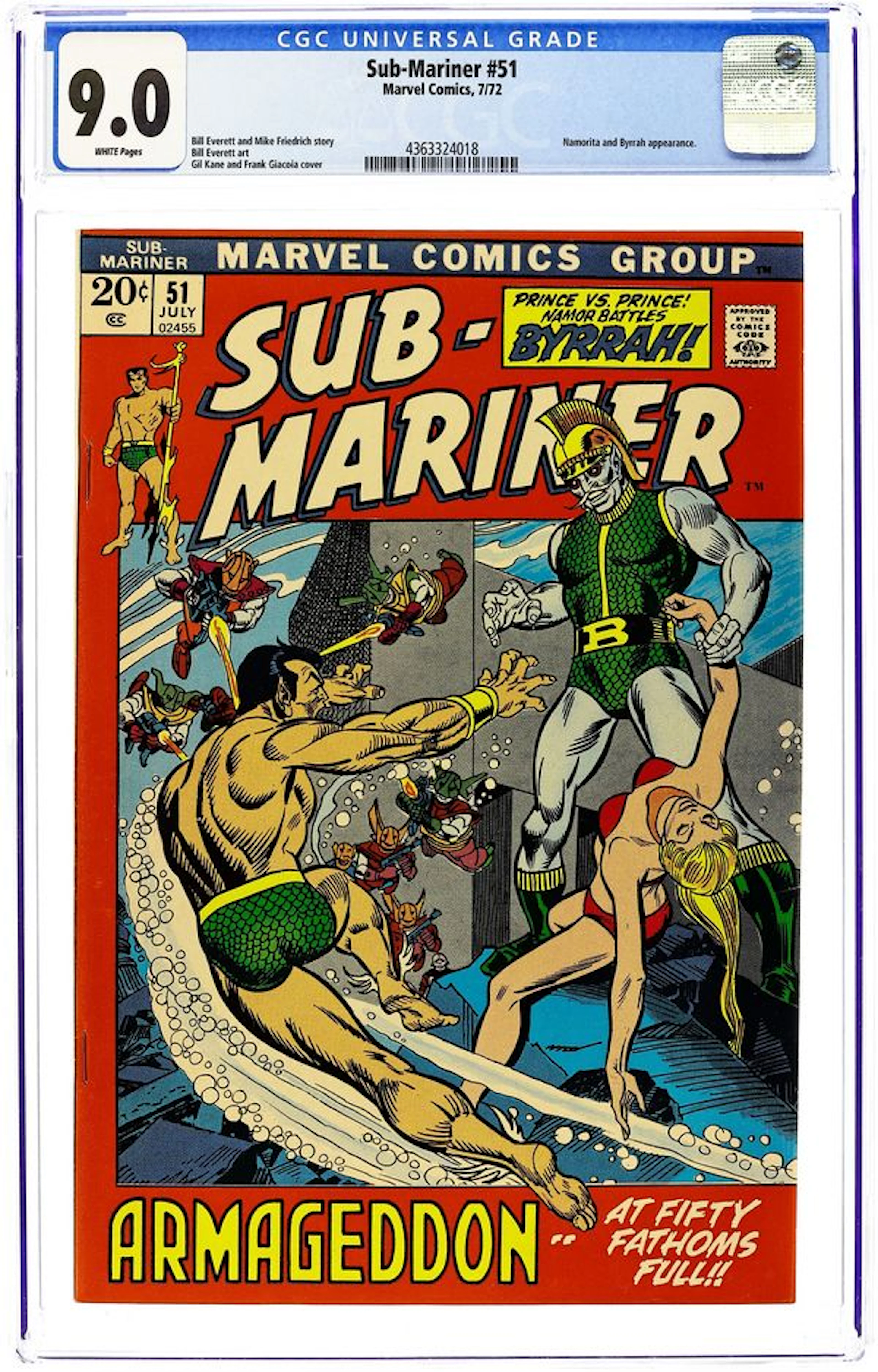 Sub-Mariner (1968 1st Series) 51 CGC 9.0