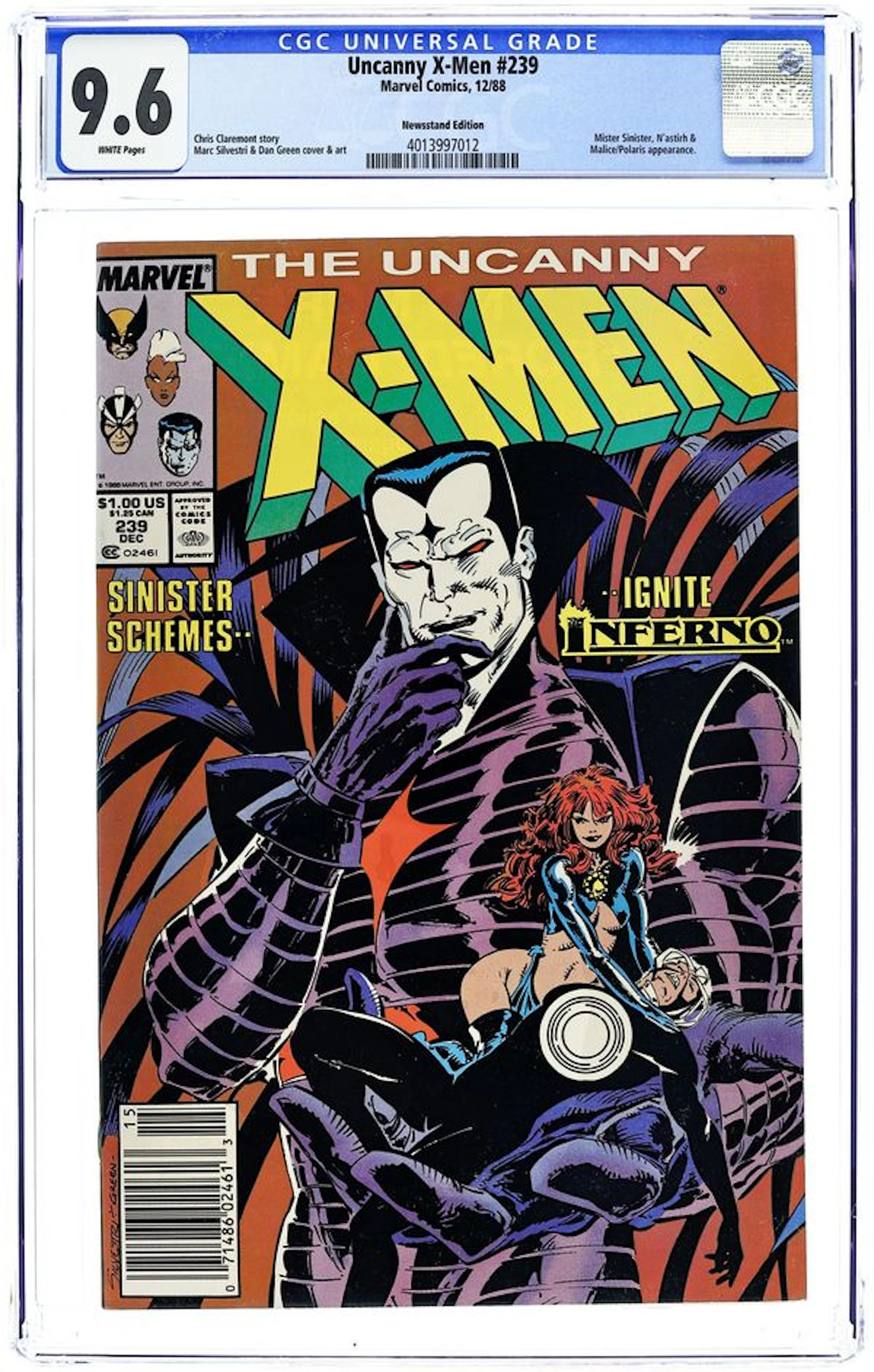 Uncanny X-Men (1963 1st Series) 239N CGC 9.6