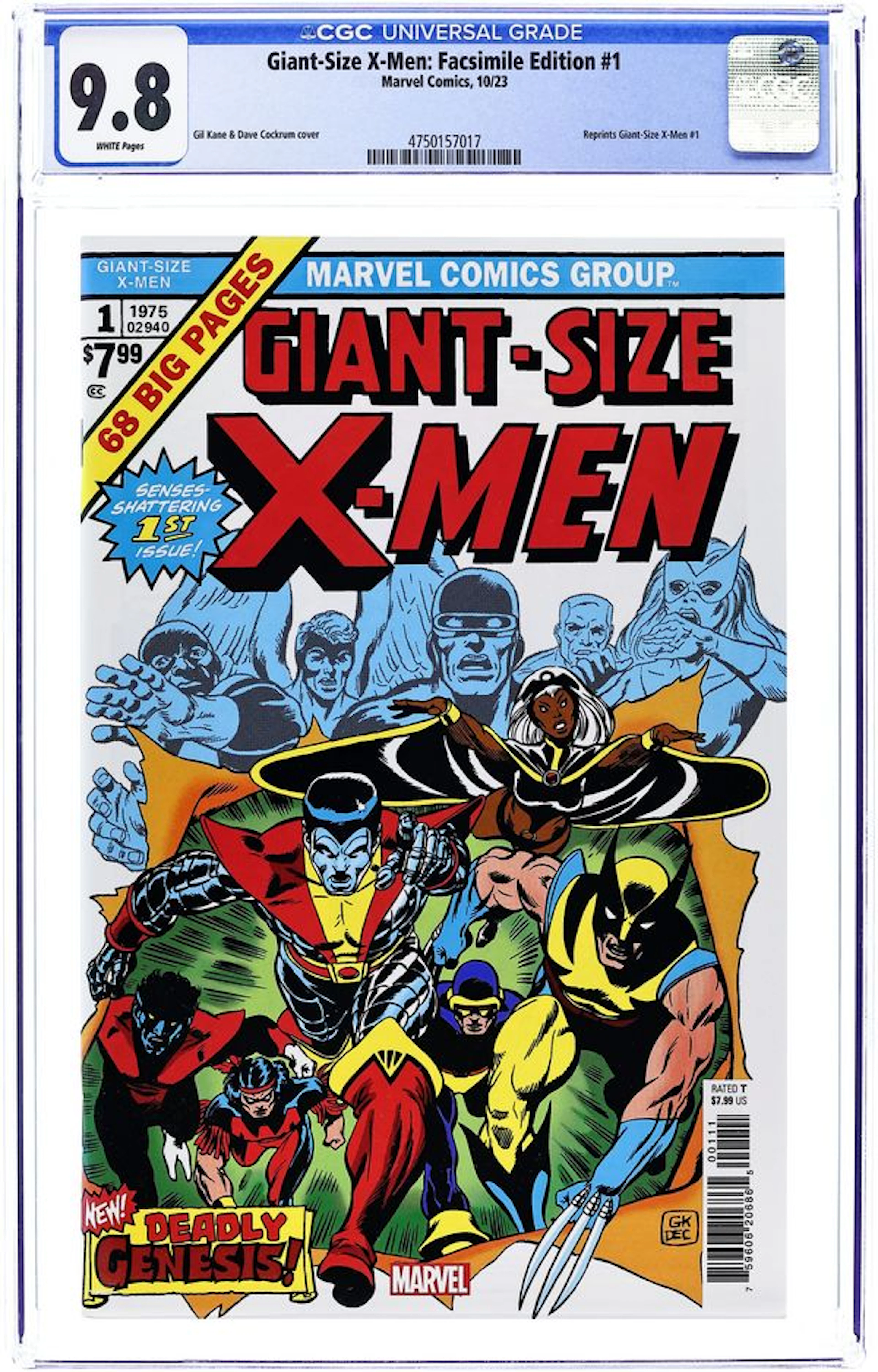 Giant Size X-Men (1975) Facsimile Edition 1B CGC 9.8