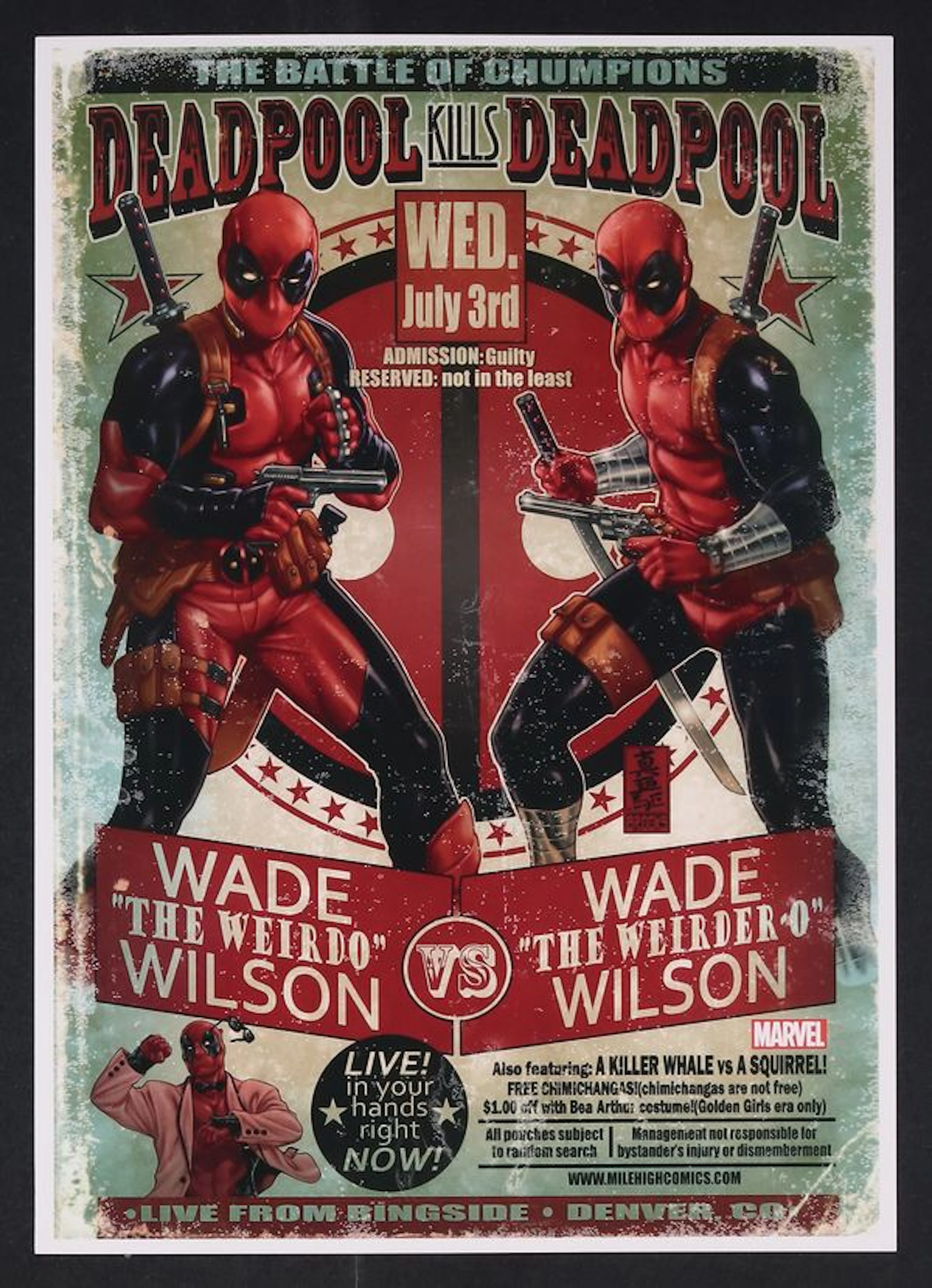 Deadpool Kills Deadpool #1MILEHIGH (2013) Cover Print by Mark Brooks