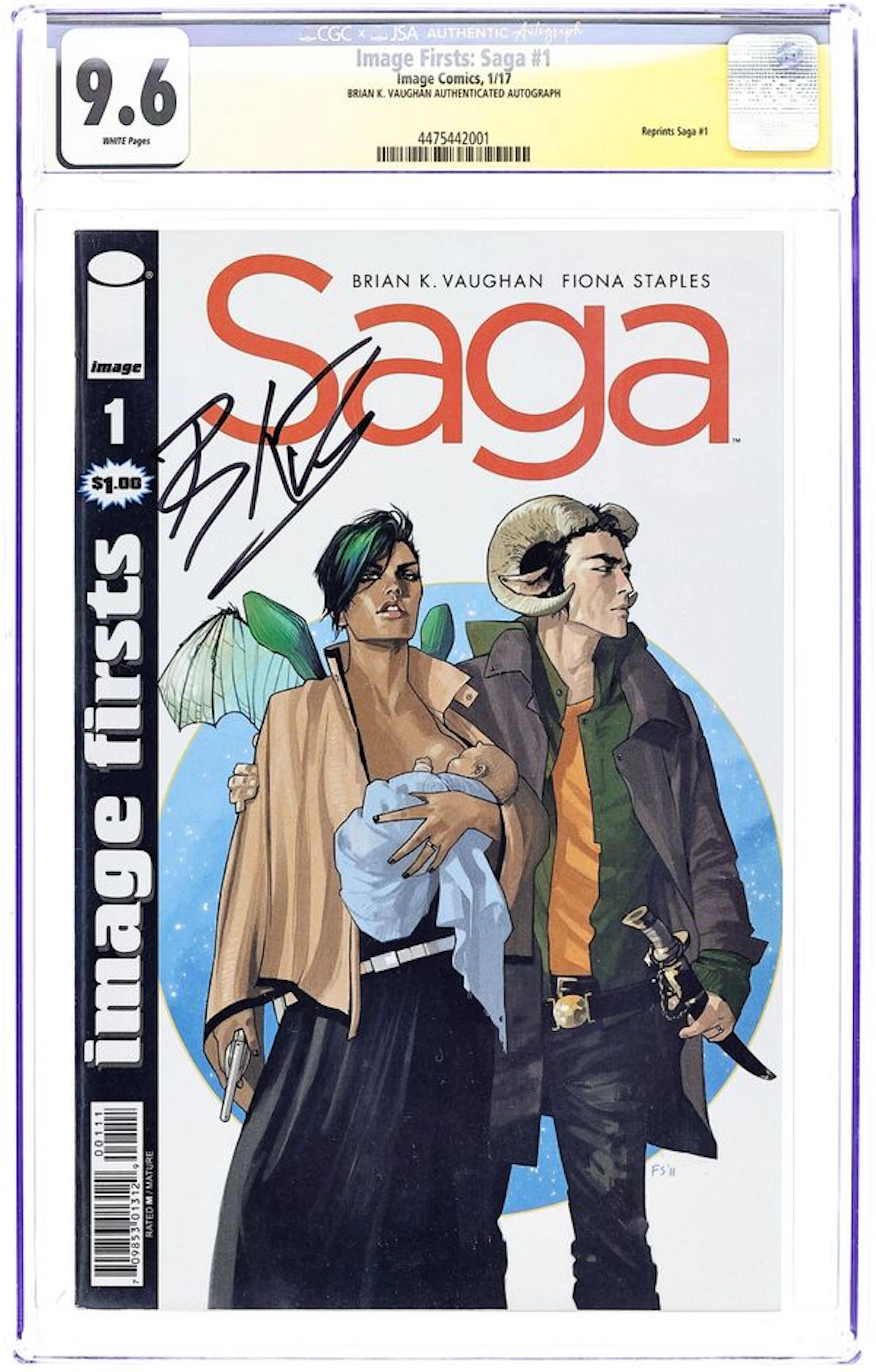 Image Firsts Saga (2012 Image) 1A CGC 9.6 JSA Vaughan