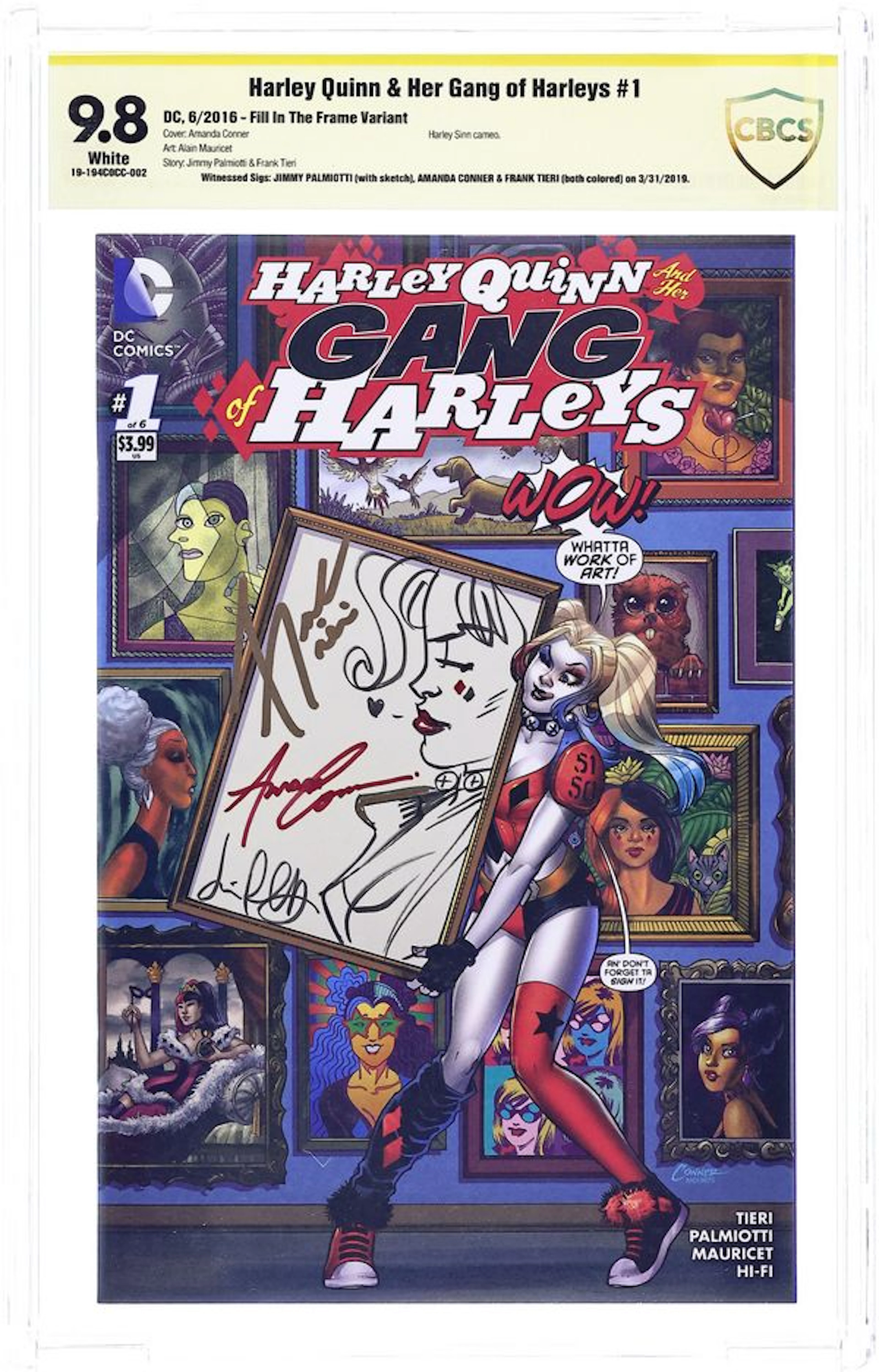 Harley Quinn and Her Gang of Harleys (2016) 1B CBCS 9.8 Witnessed