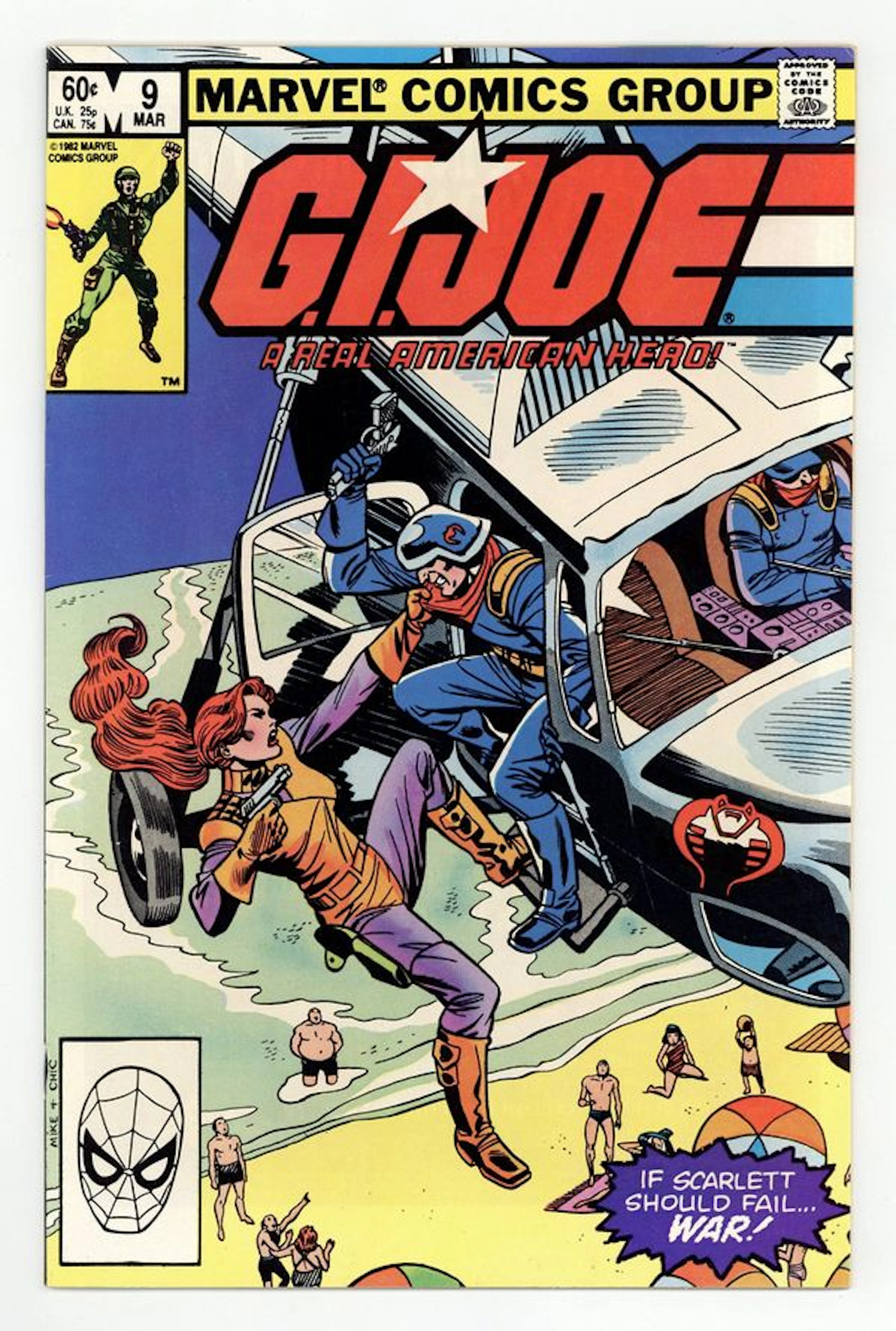 GI Joe A Real American Hero (1982 Marvel) 9 FN+ 6.5