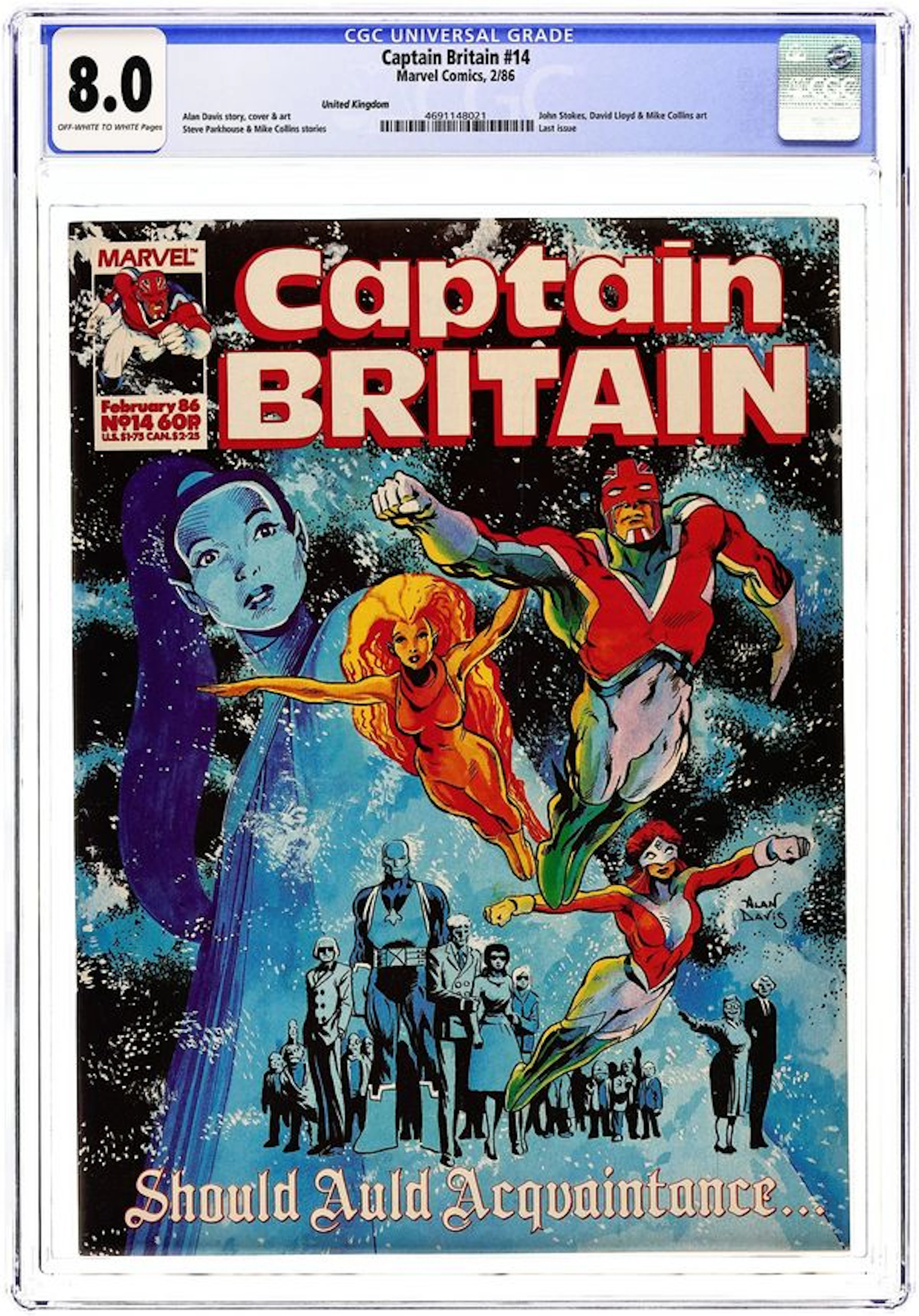 Captain Britain (UK 1985-1986 Marvel 2nd Series) 14 CGC 8.0