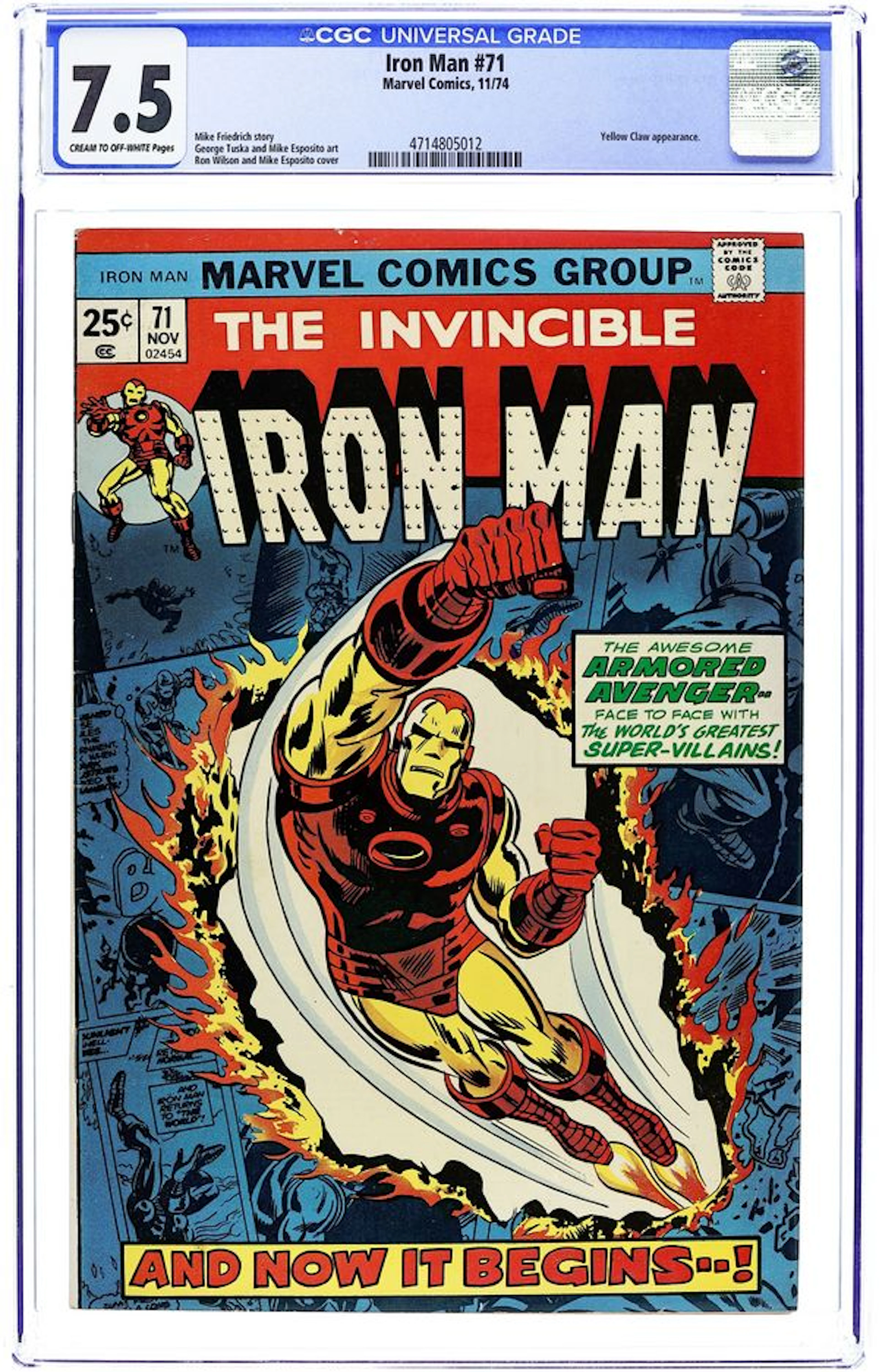 Iron Man (1968 1st Series) 71 CGC 7.5