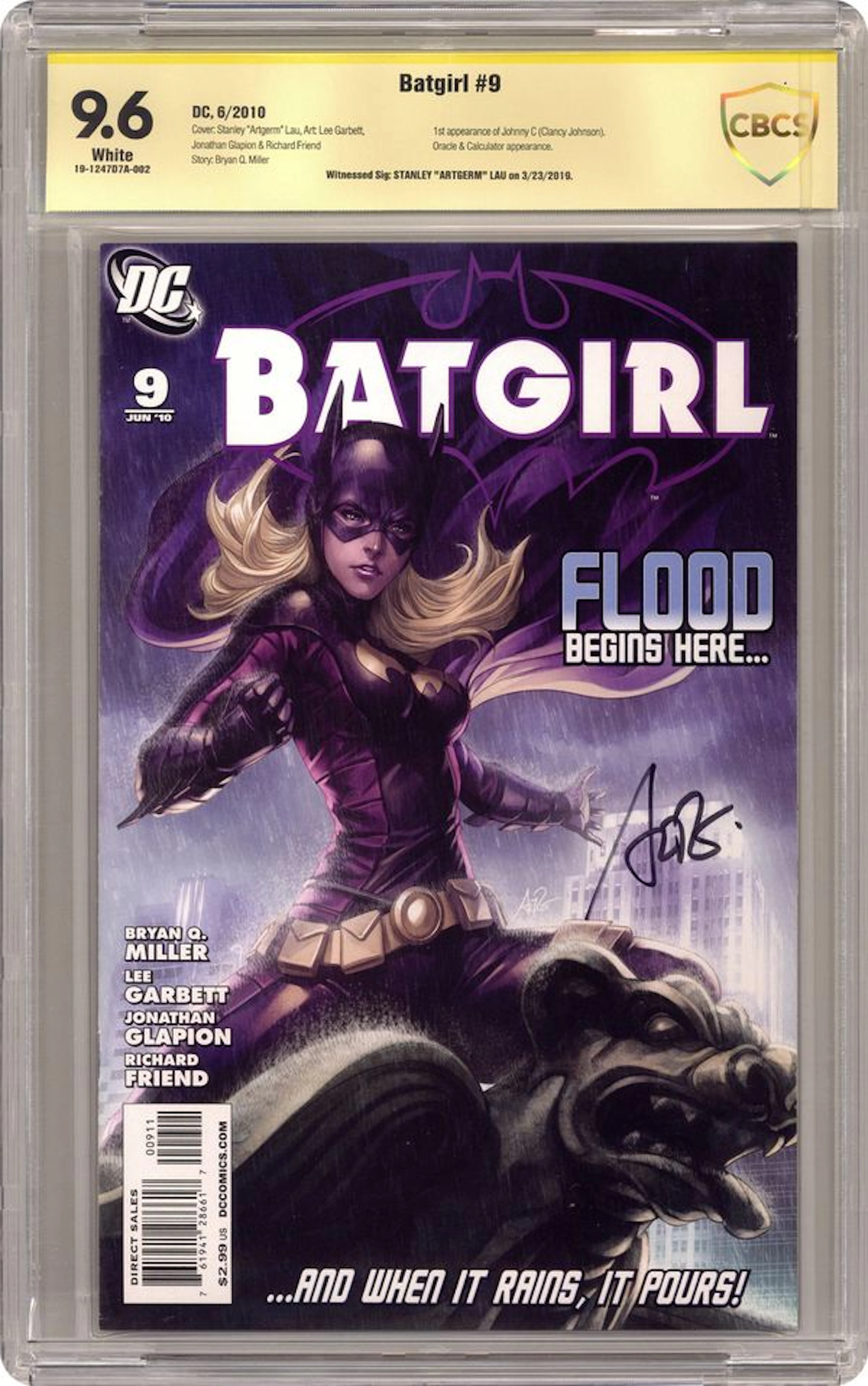 Batgirl (2009 3rd Series) 9 CBCS 9.6 Witnessed Sig Lau