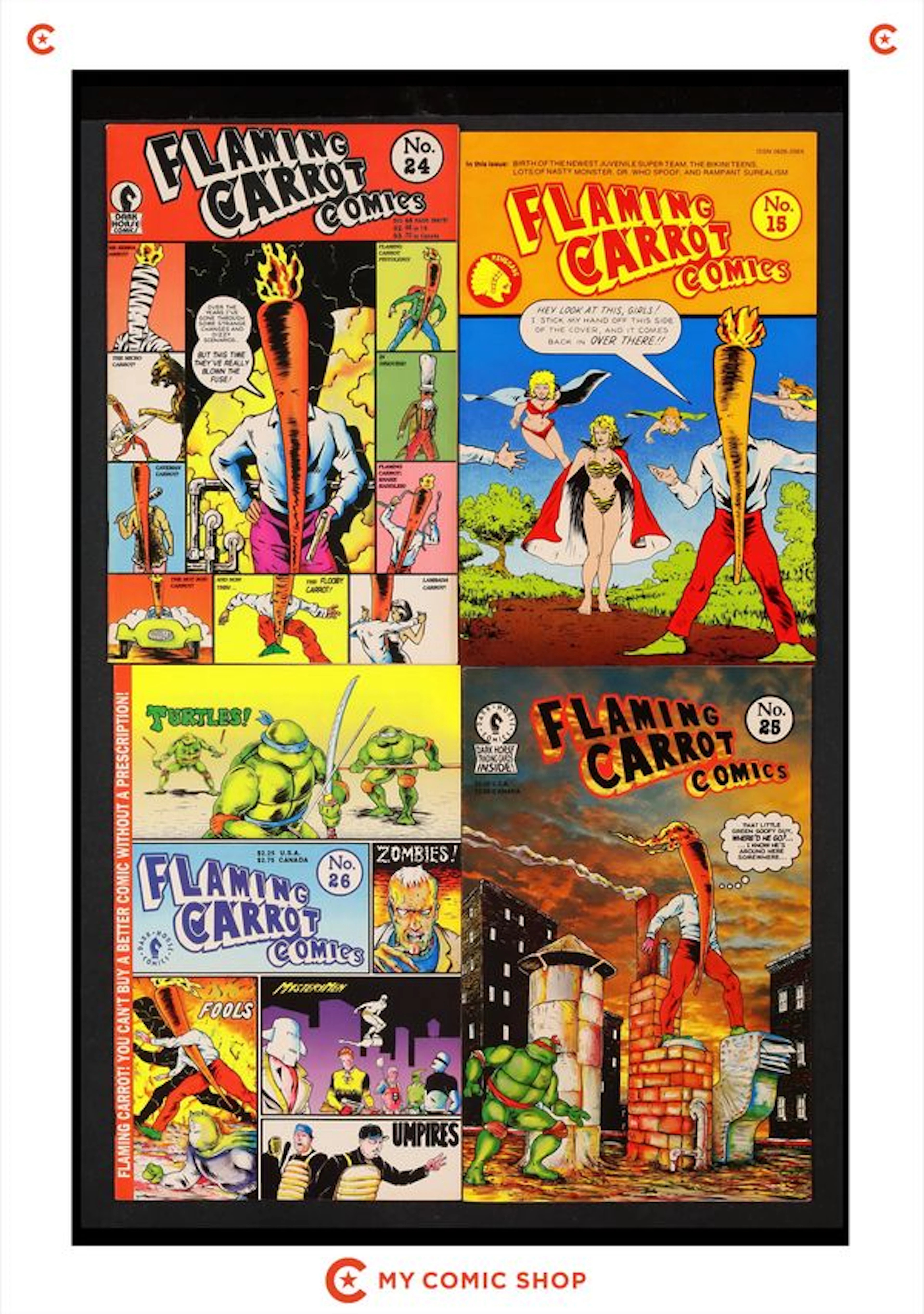 Flaming Carrot Comics Lot of 7
