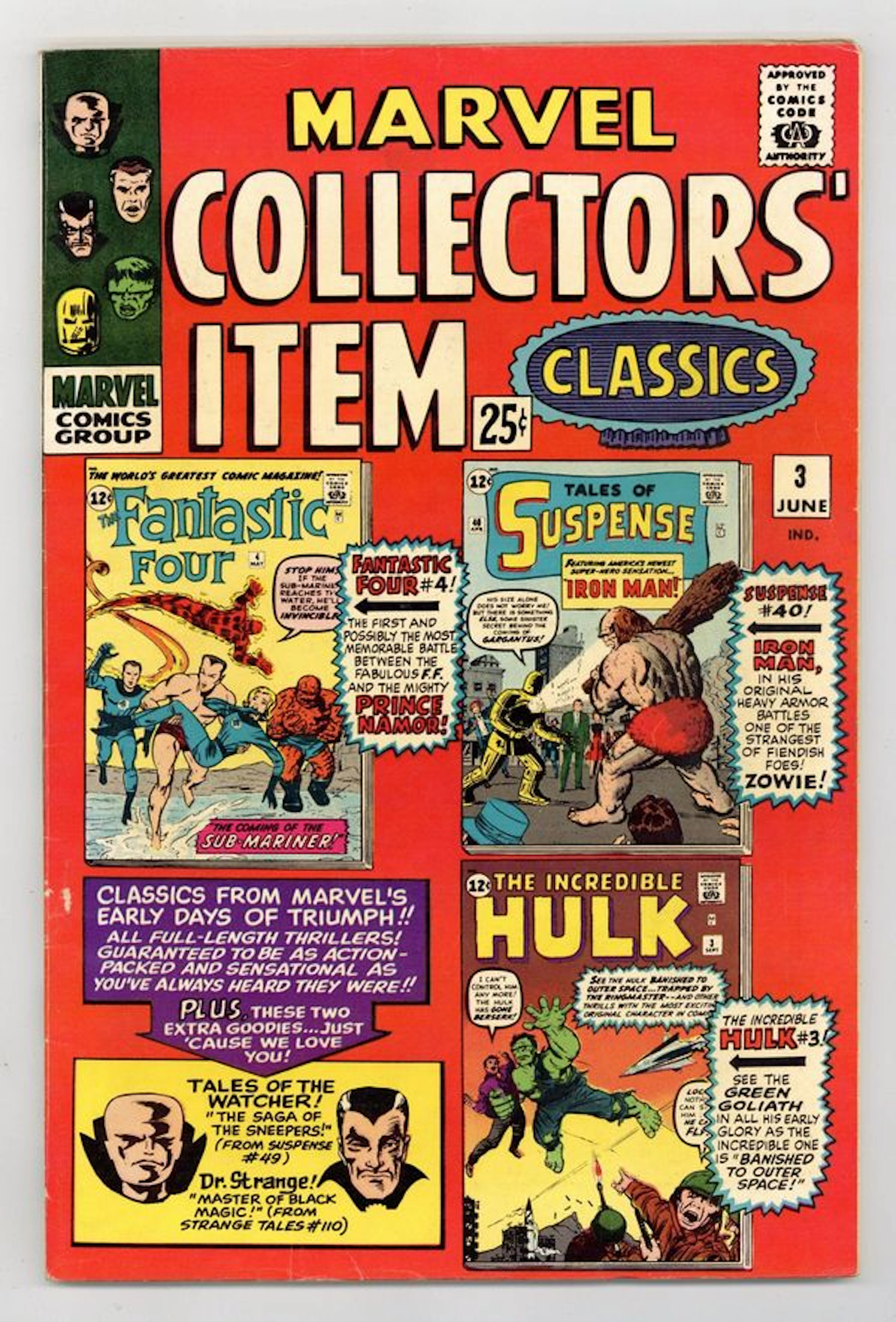Marvel Collectors Item Classics (1966) 3 VG/FN 5.0