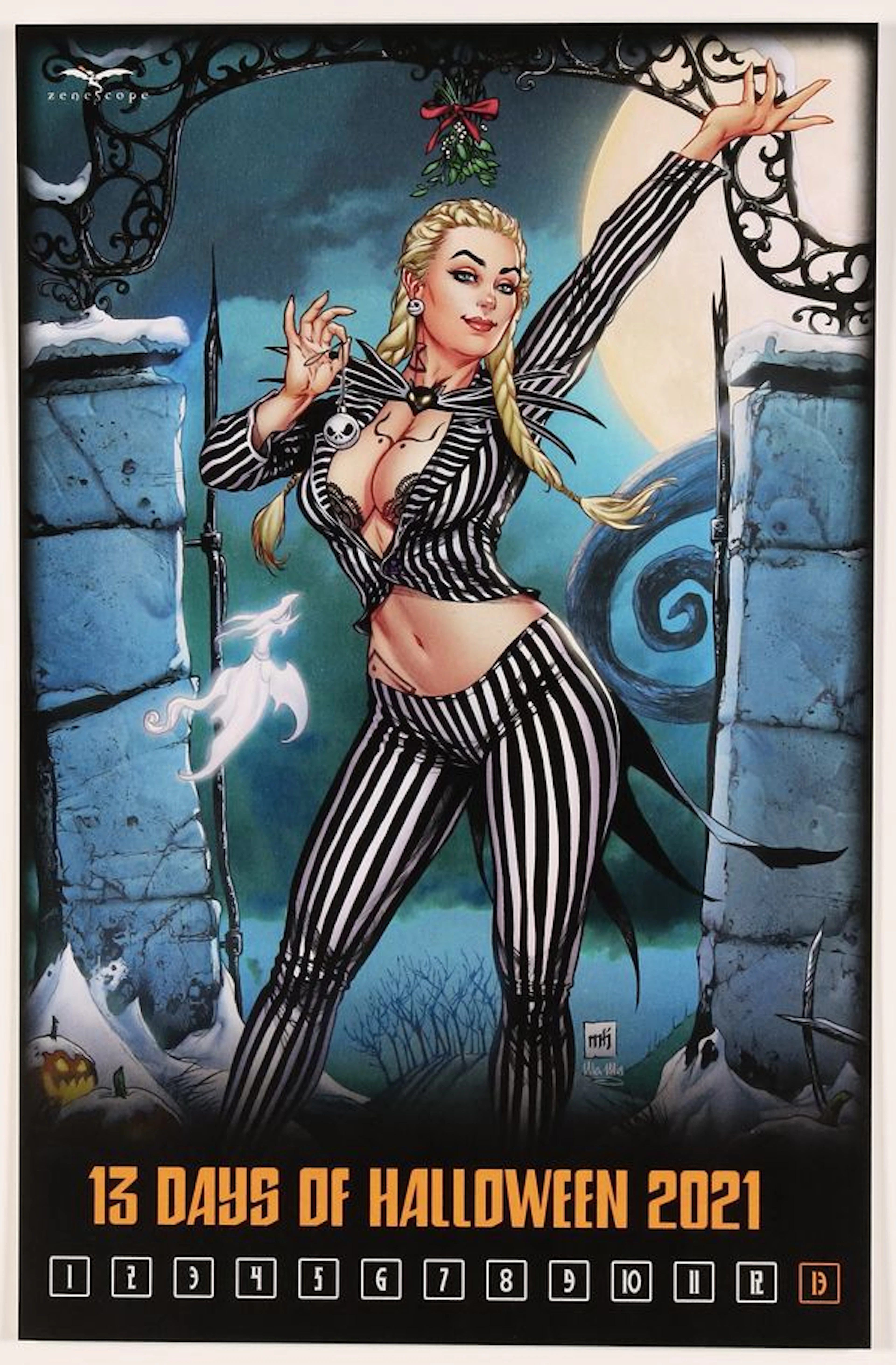 Zenescope 13 Days of Halloween 2021 Print by Mike Krome