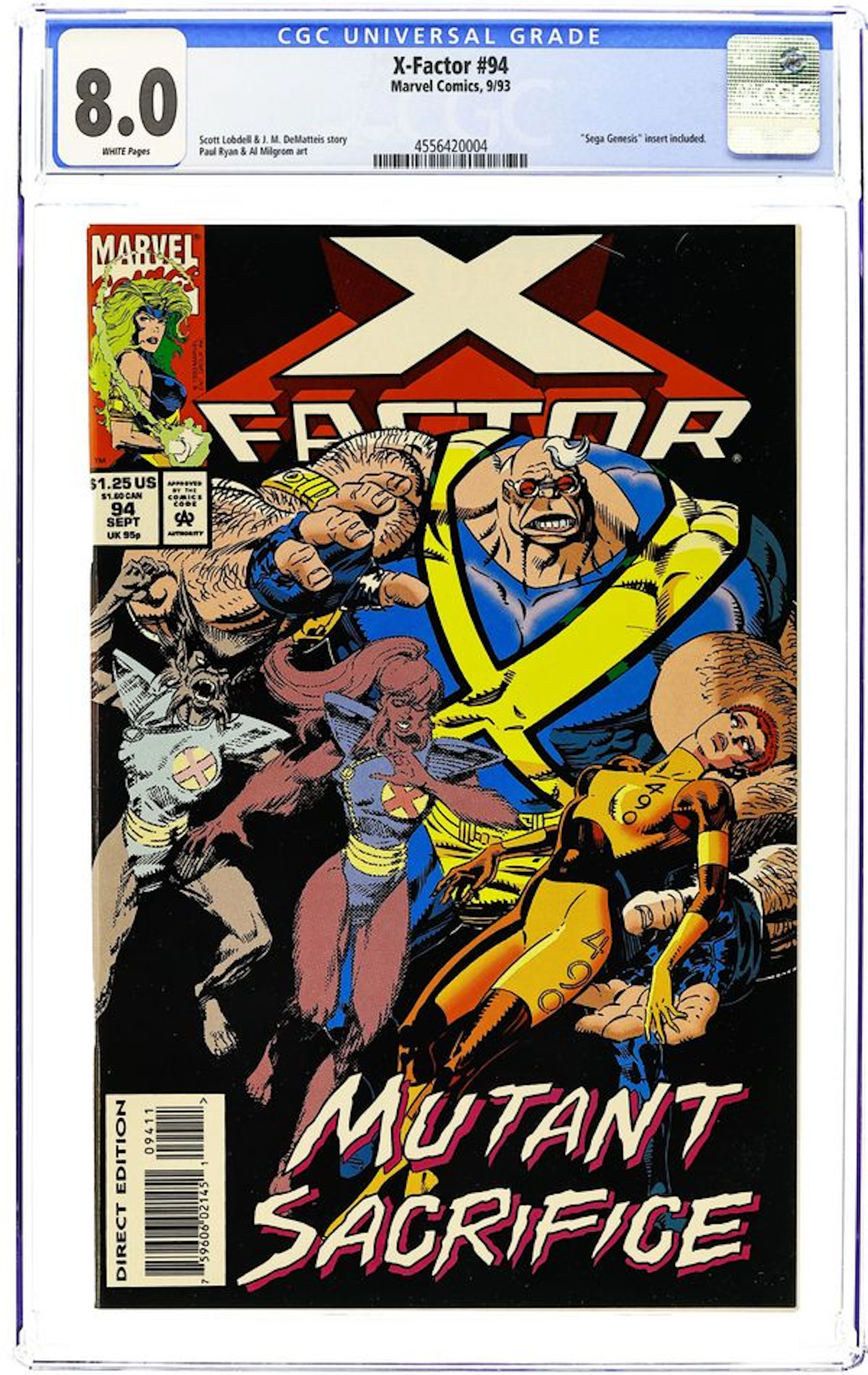X-Factor (1986 1st Series Marvel) 94A CGC 8.0