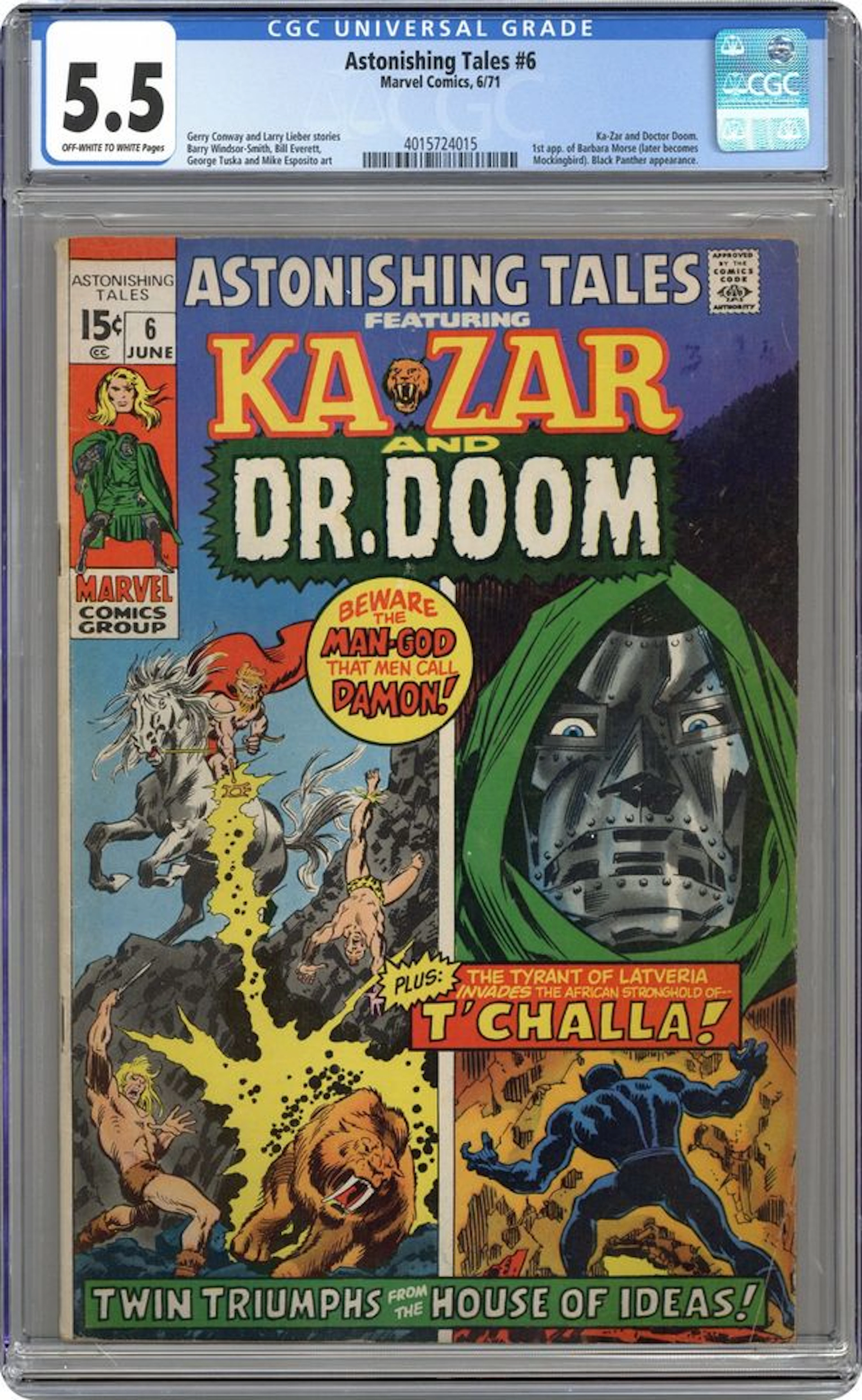 Astonishing Tales (1970) 6 CGC 5.5
