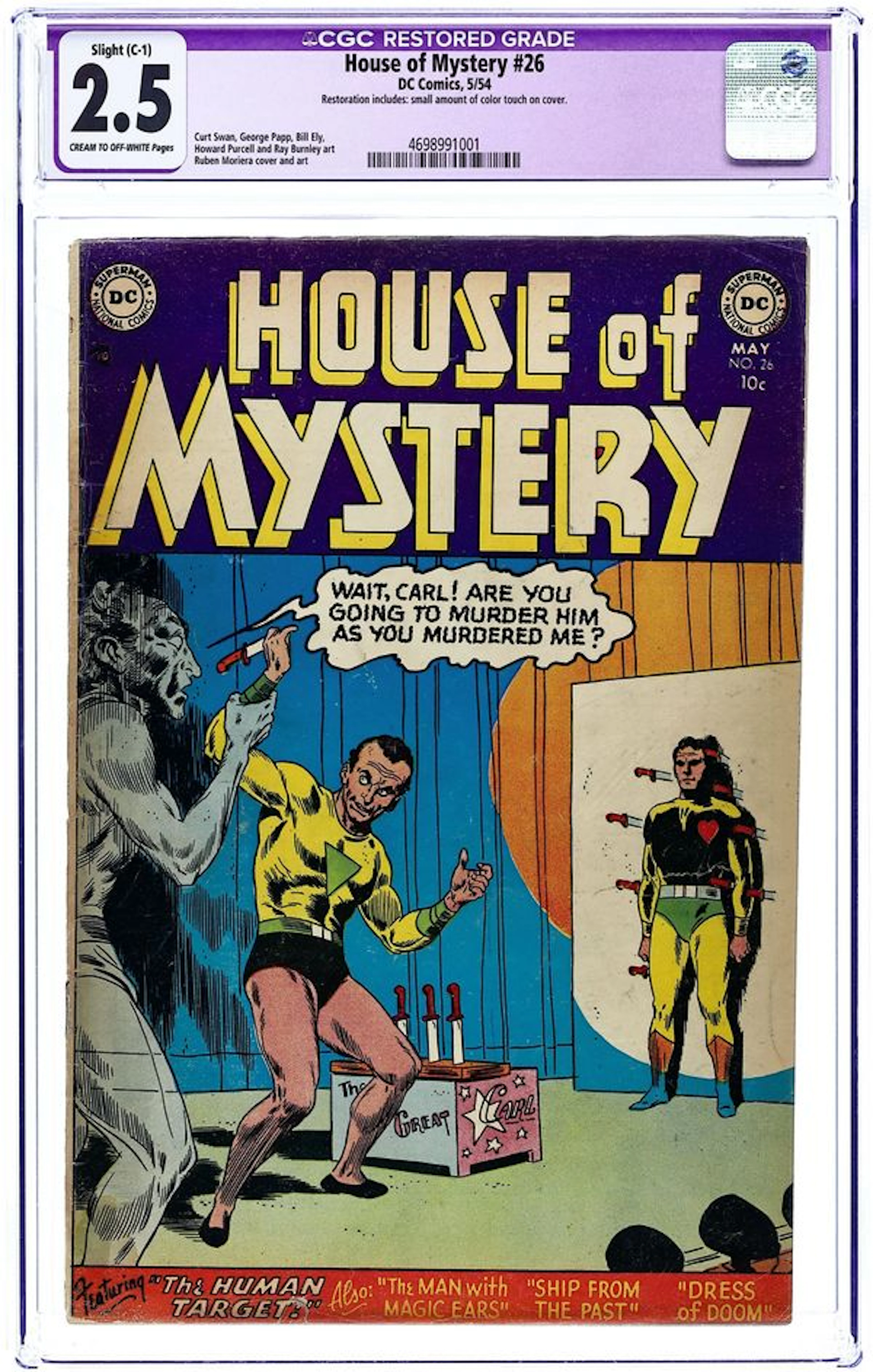 House of Mystery (1951-1983 1st Series) 26 CGC 2.5 Restored