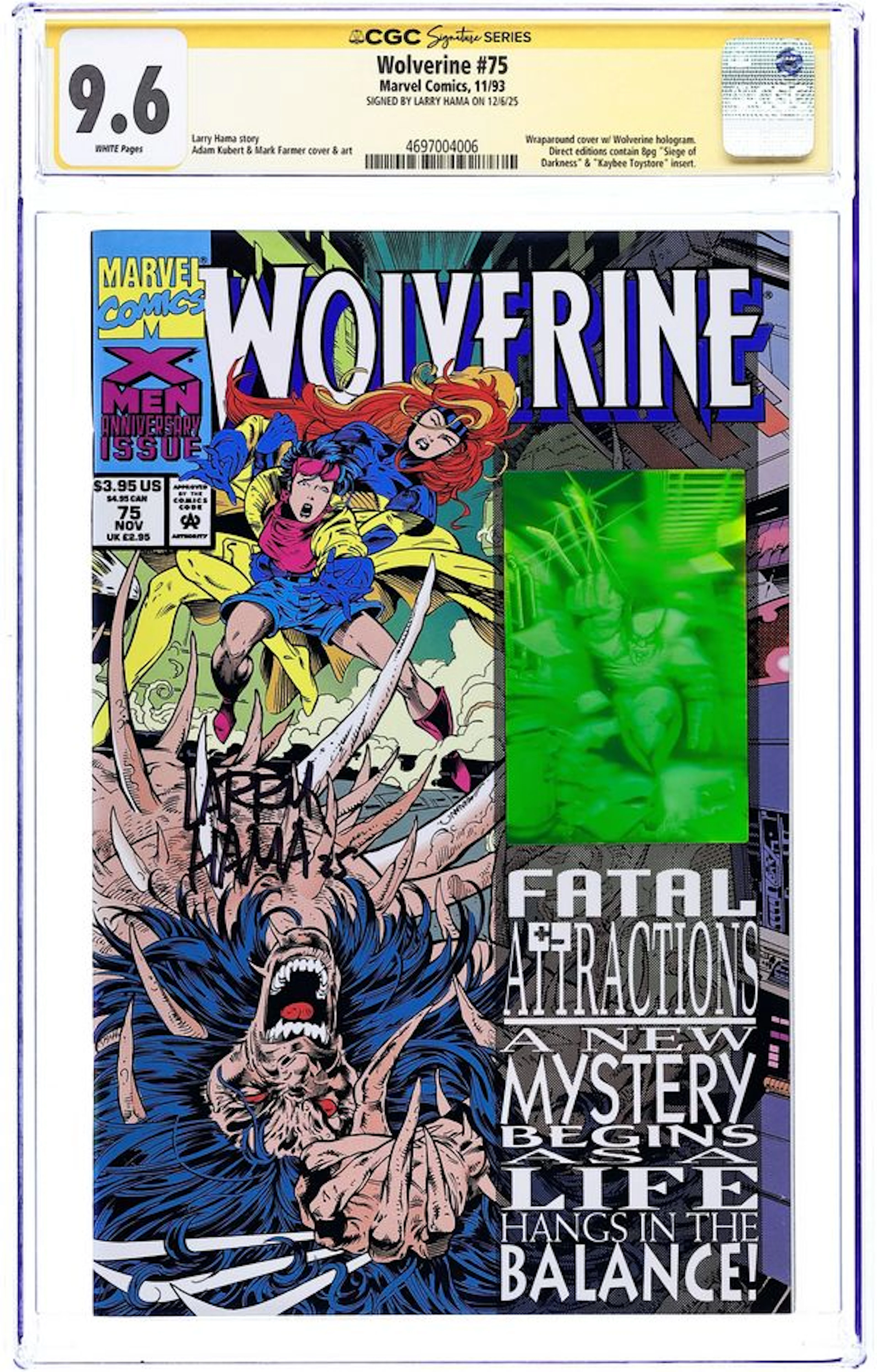Wolverine (1988 1st Series) 75D CGC 9.6 SS Hama