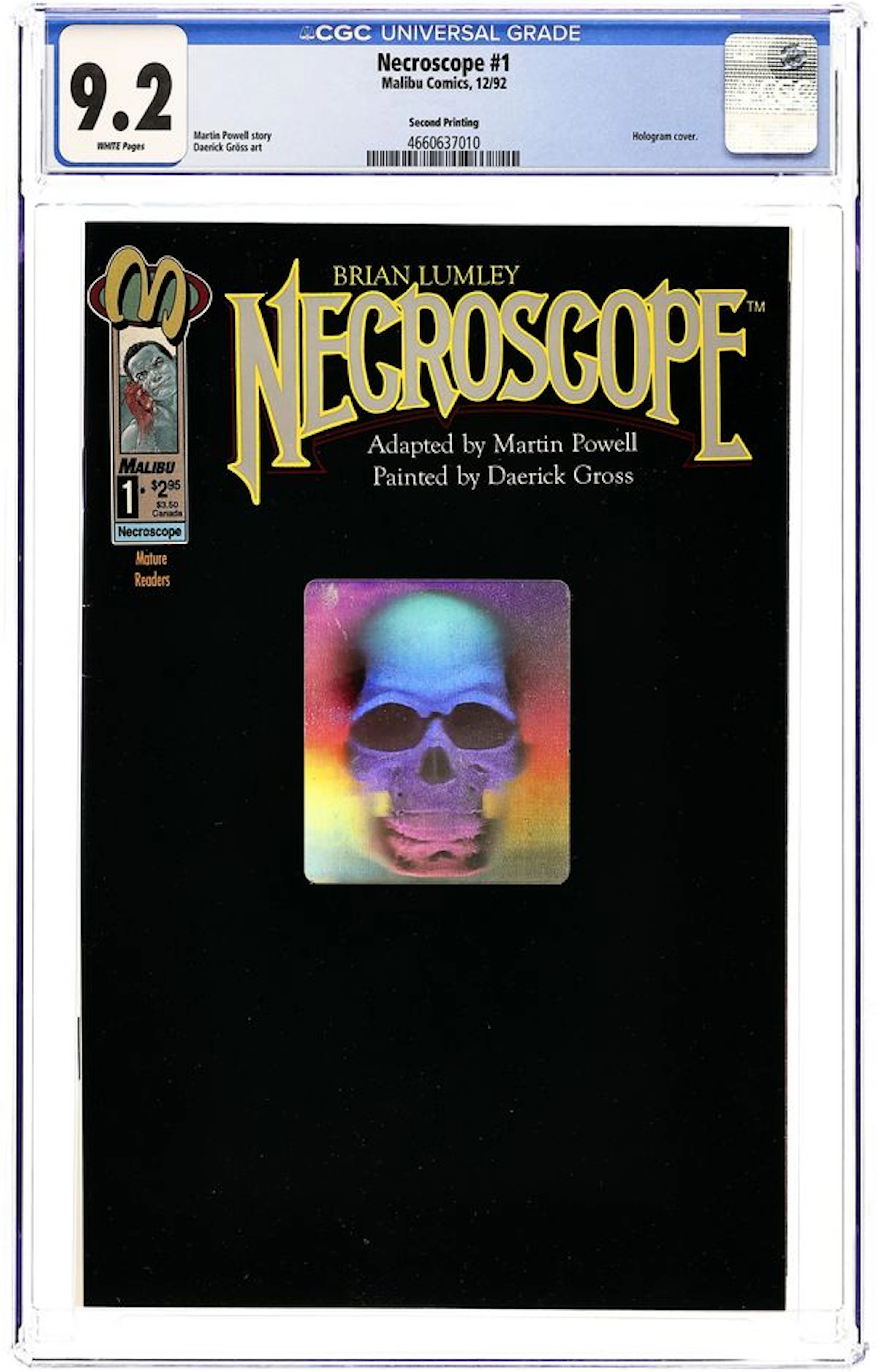 Necroscope (1992 Malibu) 2nd Printing 1 CGC 9.2