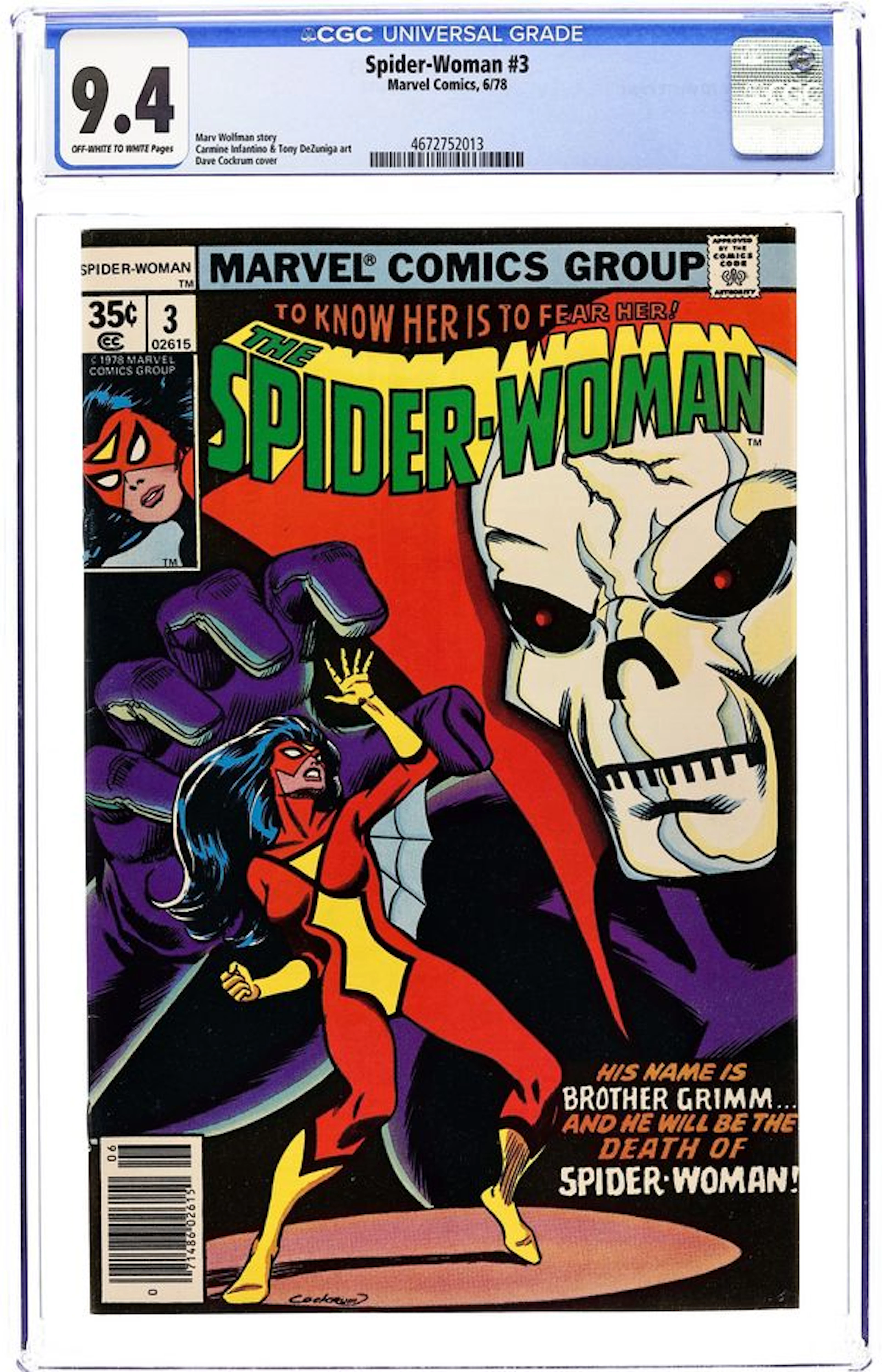 Spider-Woman (1978 Marvel 1st Series) 3 CGC 9.4