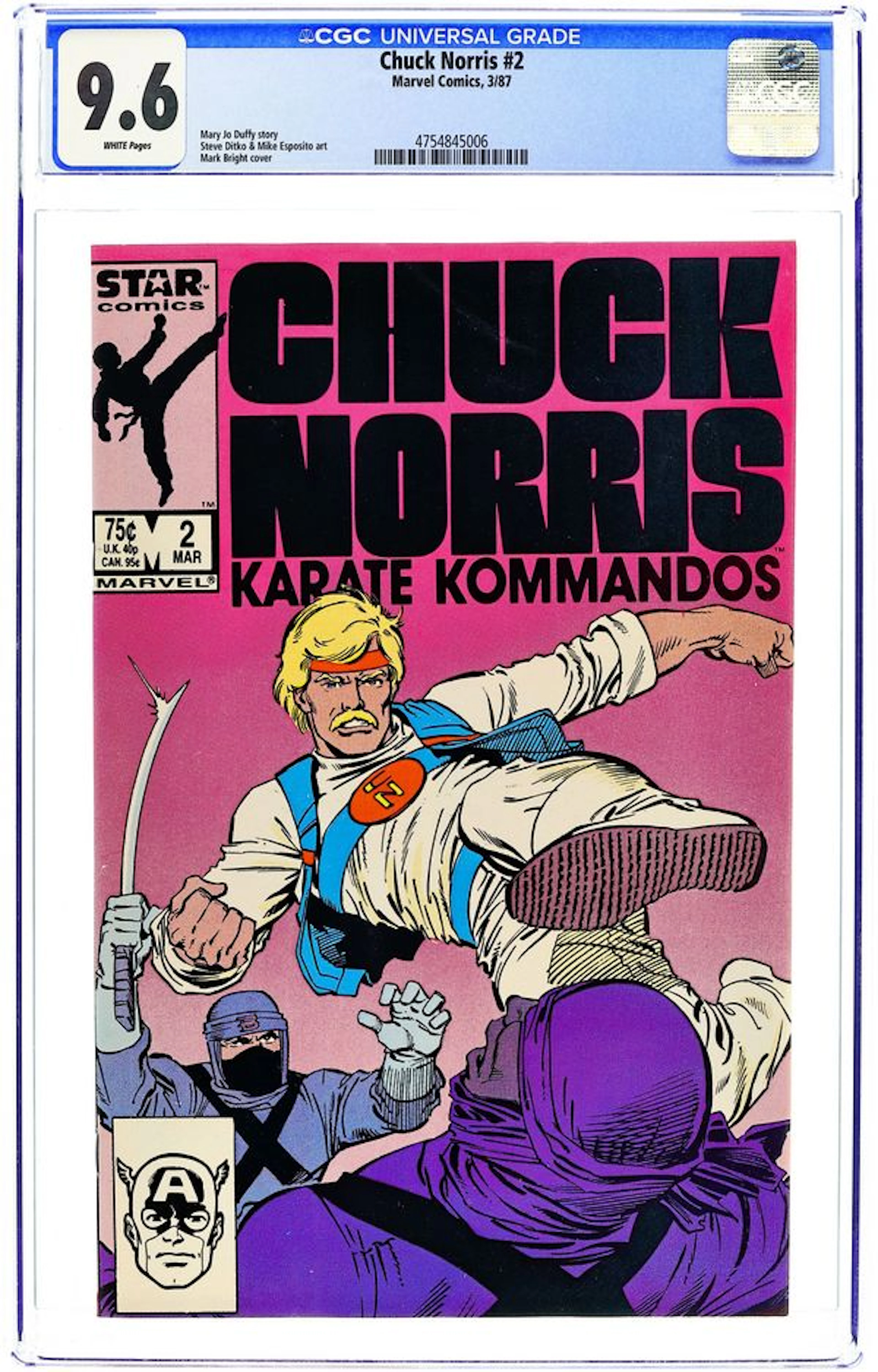 Chuck Norris Karate Kommandos (1987 Marvel/Star Comics) 2 CGC 9.6