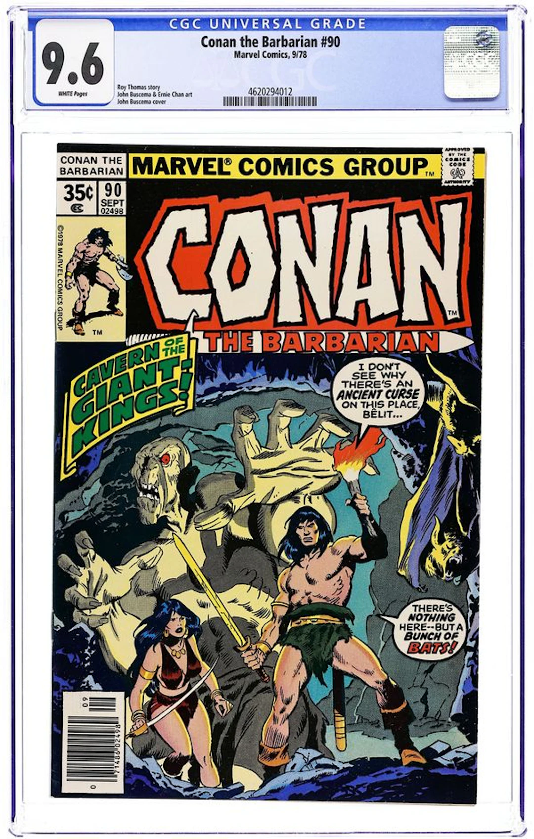 Conan the Barbarian (1970 Marvel) 90 CGC 9.6