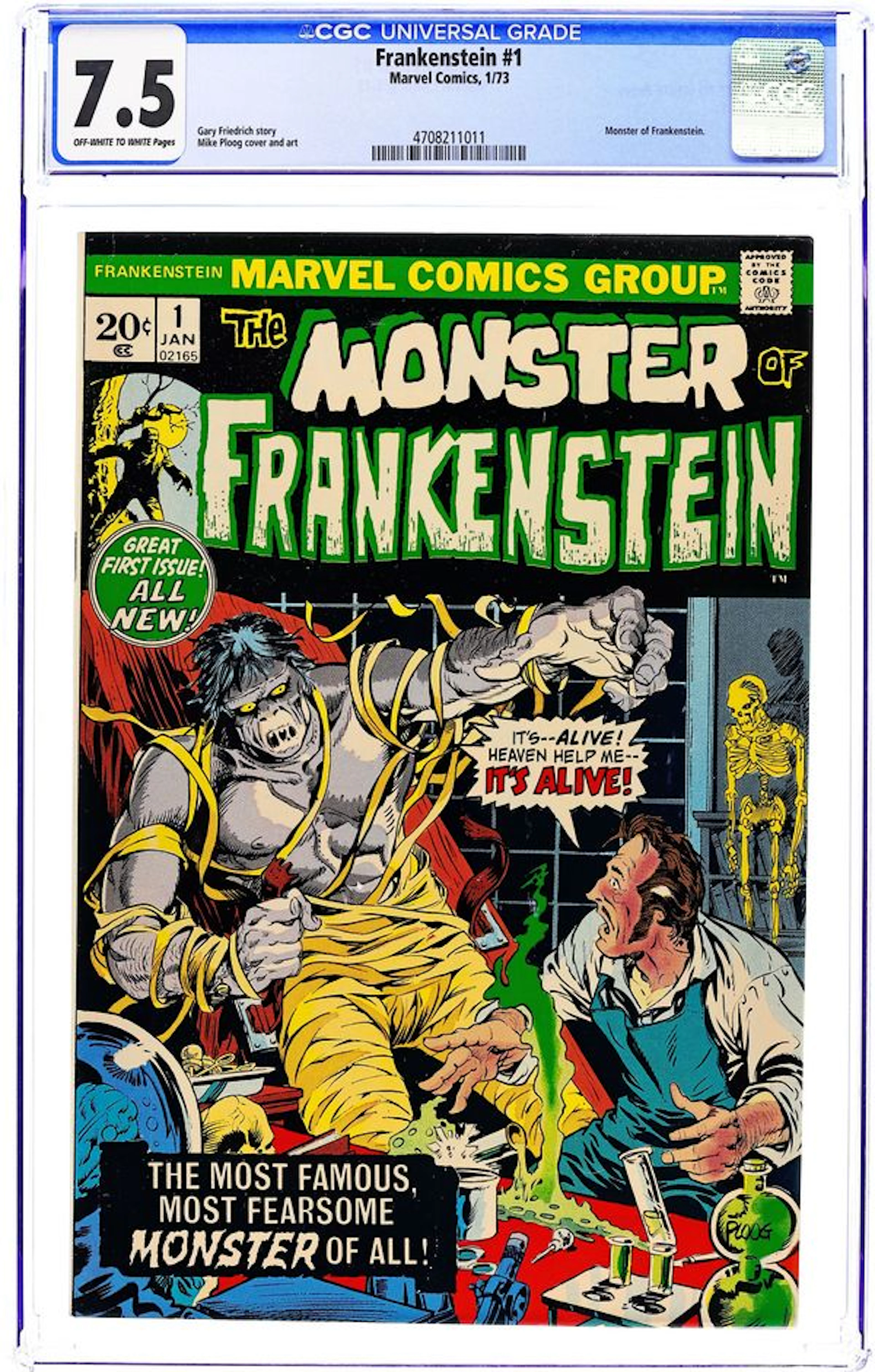 Frankenstein (1973 Marvel) 1 CGC 7.5