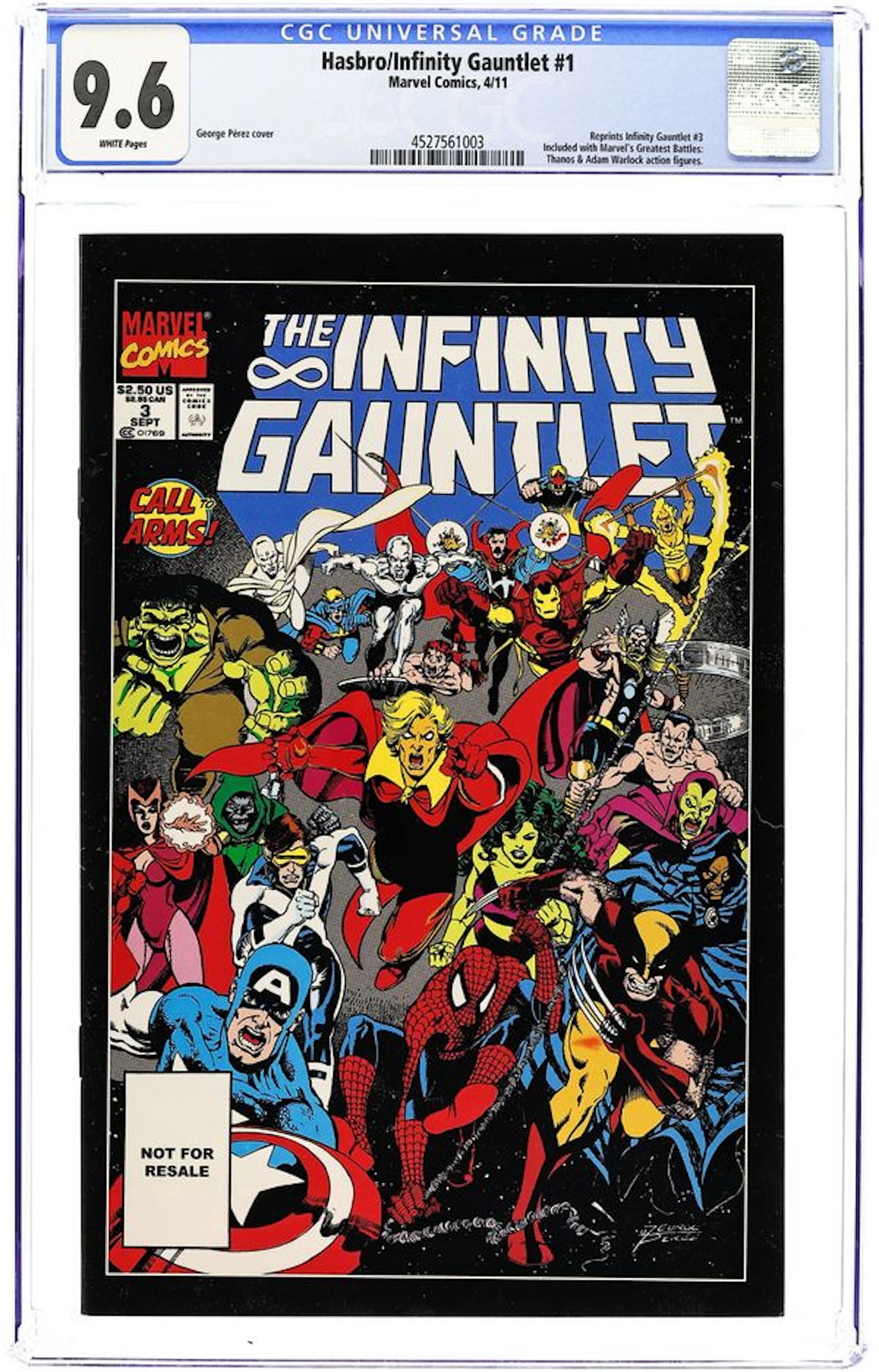 Infinity Gauntlet (1991 Marvel) Hasbro Reprint 3 CGC 9.6