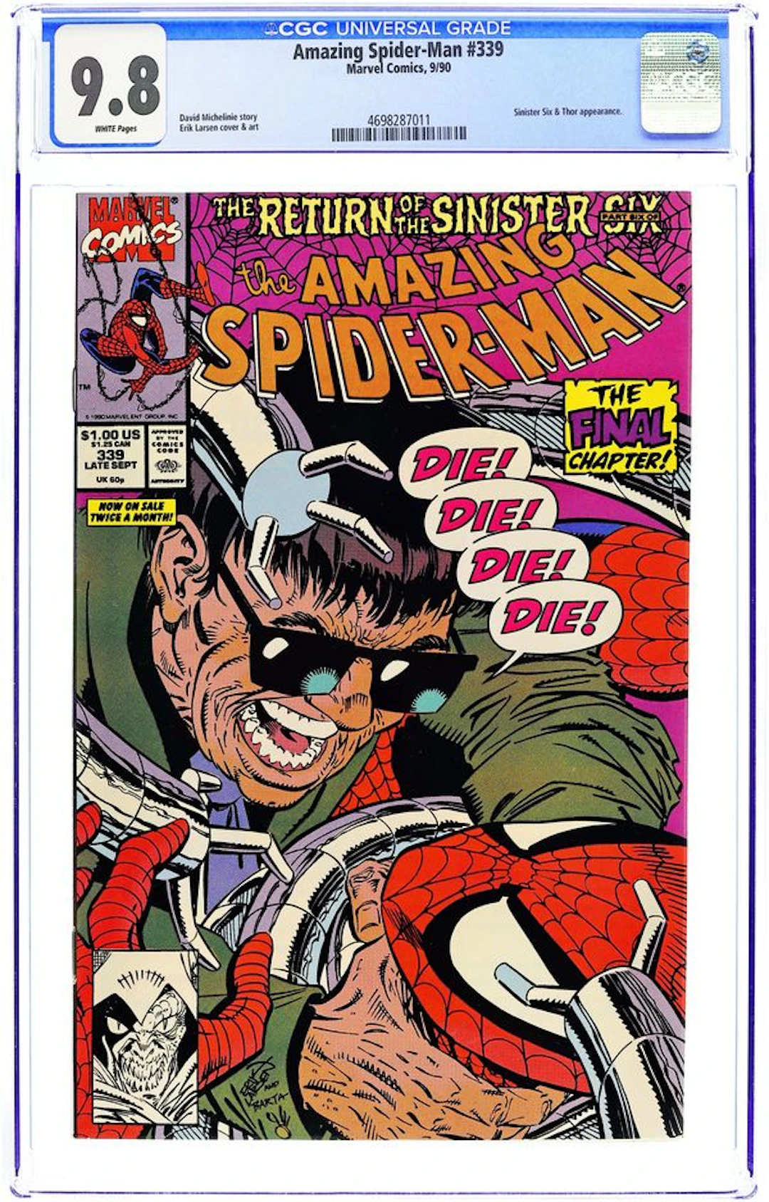 Amazing Spider-Man (1963 1st Series) 339 CGC 9.8
