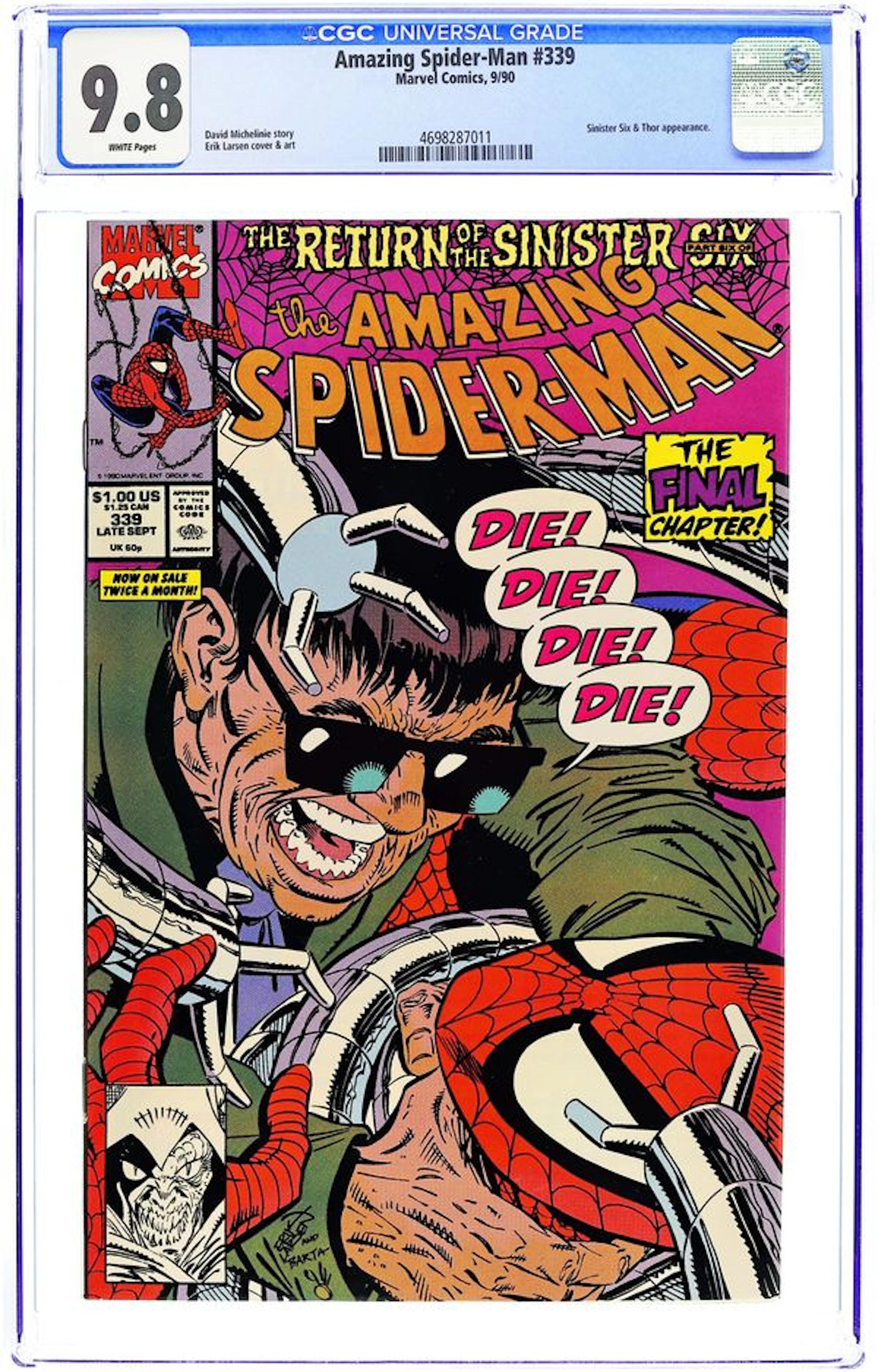 Amazing Spider-Man (1963 1st Series) 339 CGC 9.8