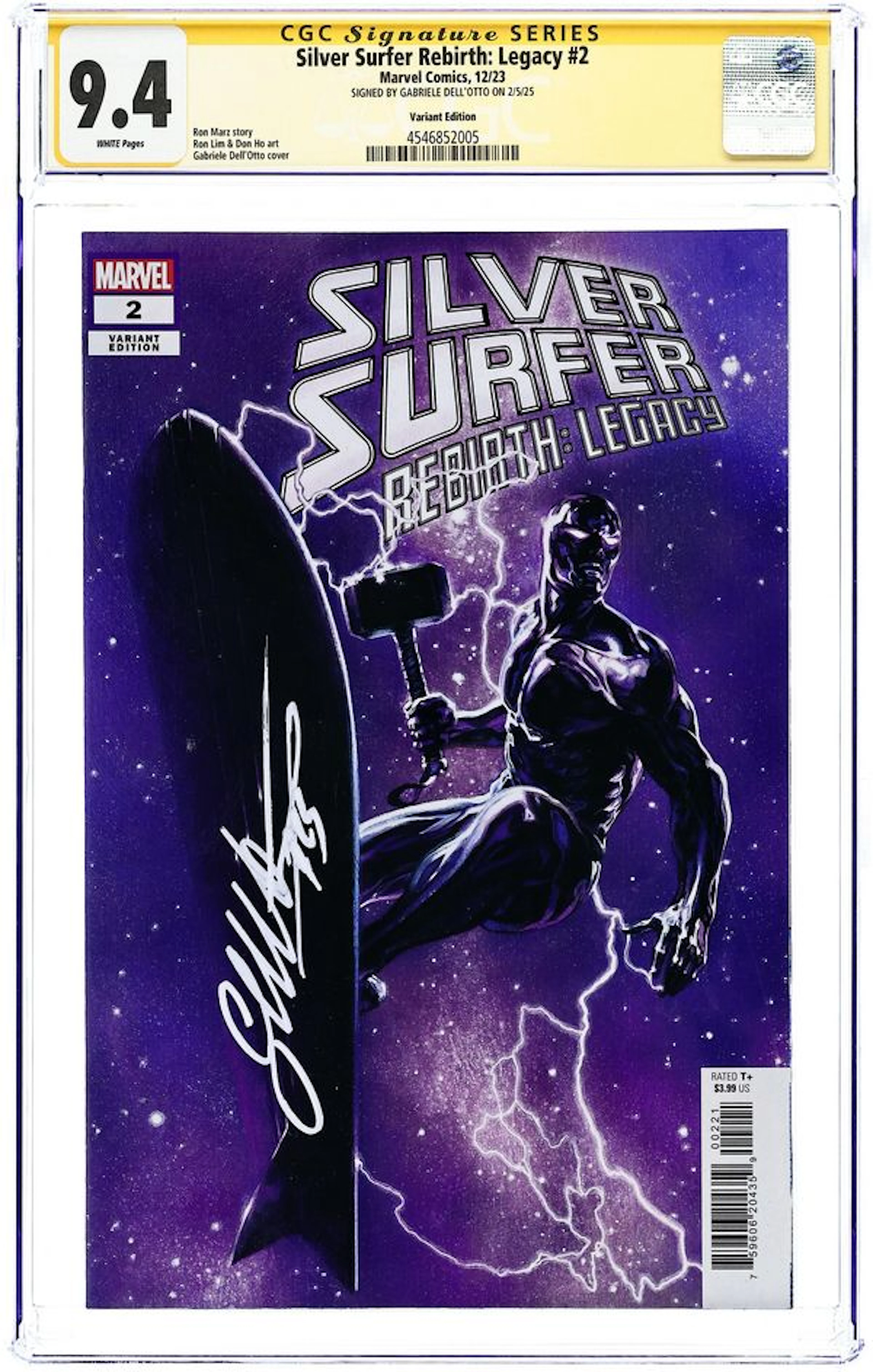 Silver Surfer Rebirth Legacy (2023 Marvel) 2B CGC 9.4 SS Dell'Otto